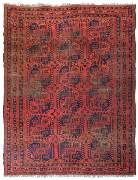 Vintage Ersari Handwoven Tribal Rug