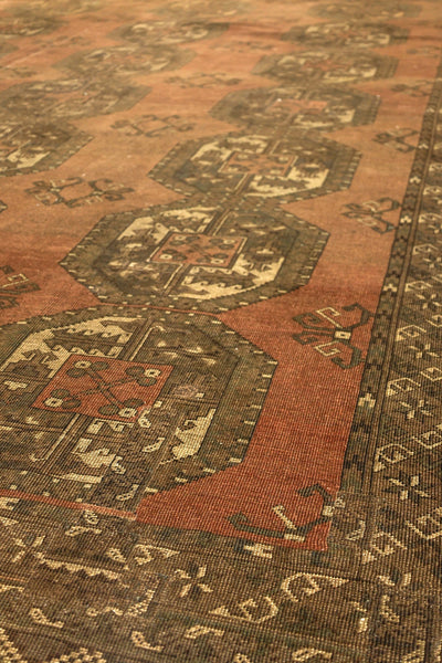 Vintage Ersari Handwoven Tribal Rug, J75793