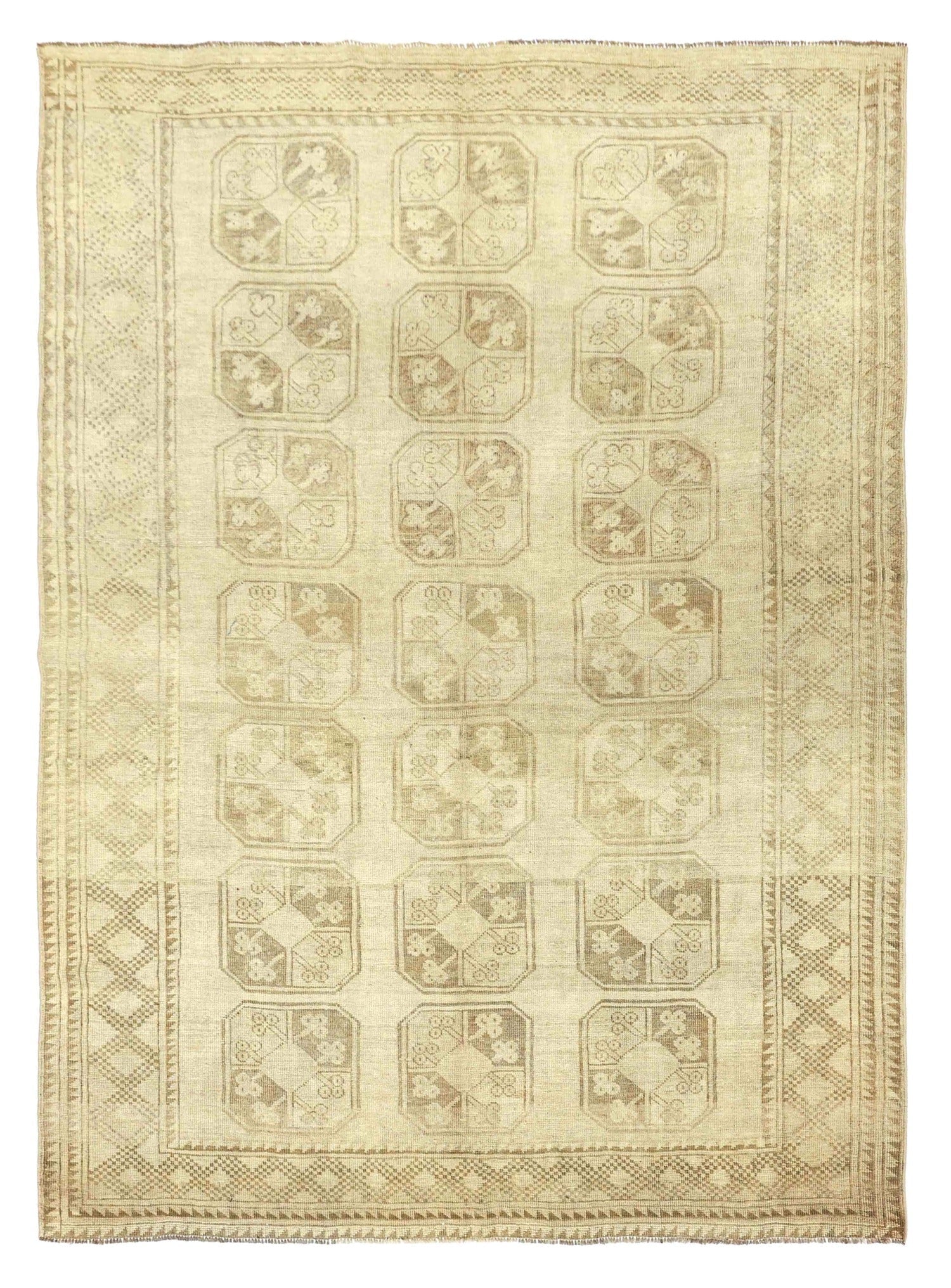 Vintage Ersari Handwoven Tribal Rug