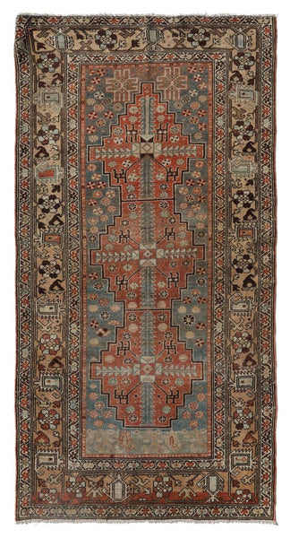 Vintage Hamadan Handwoven Tribal Rug