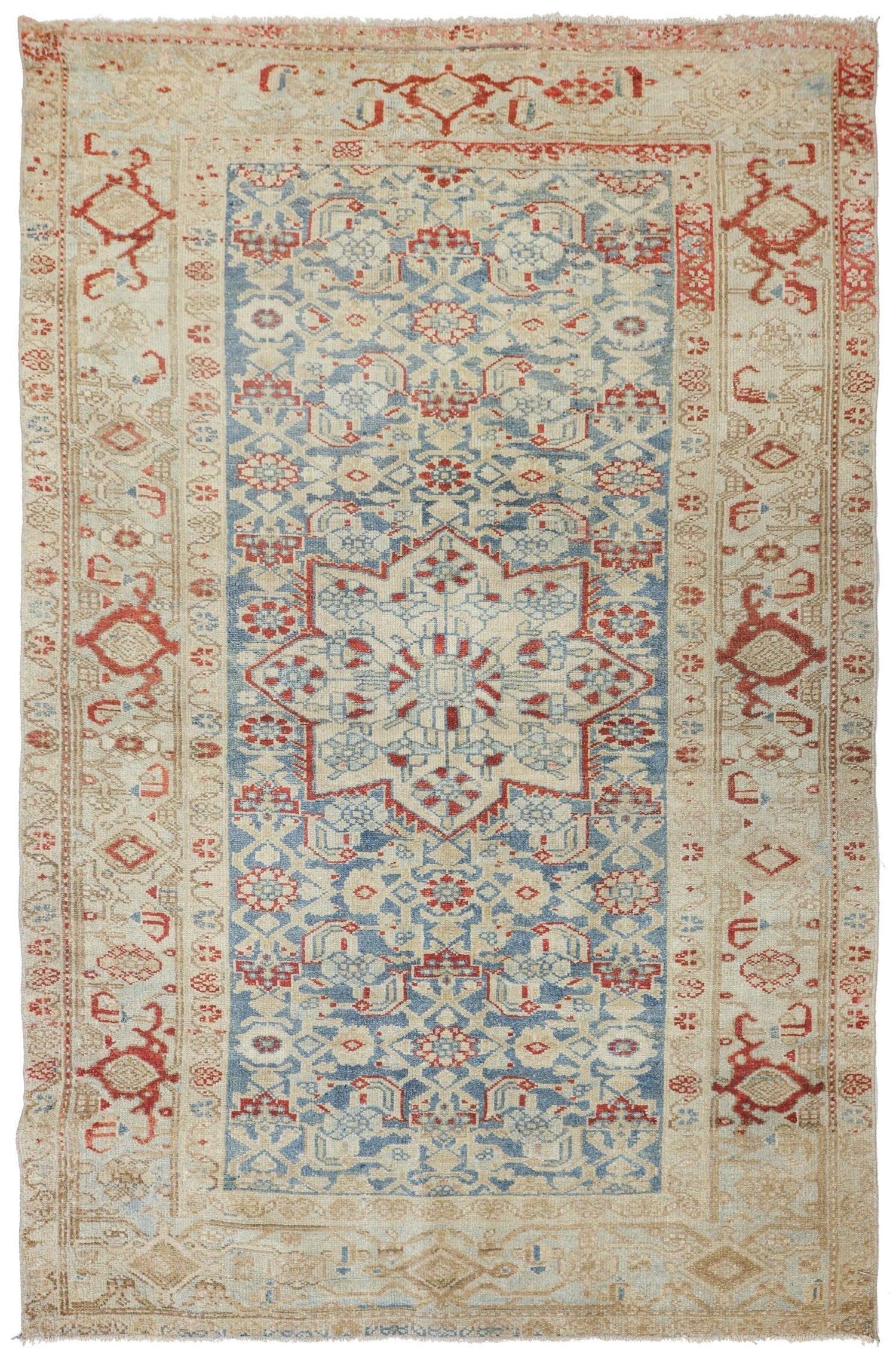 Vintage Hamadan Handwoven Tribal Rug