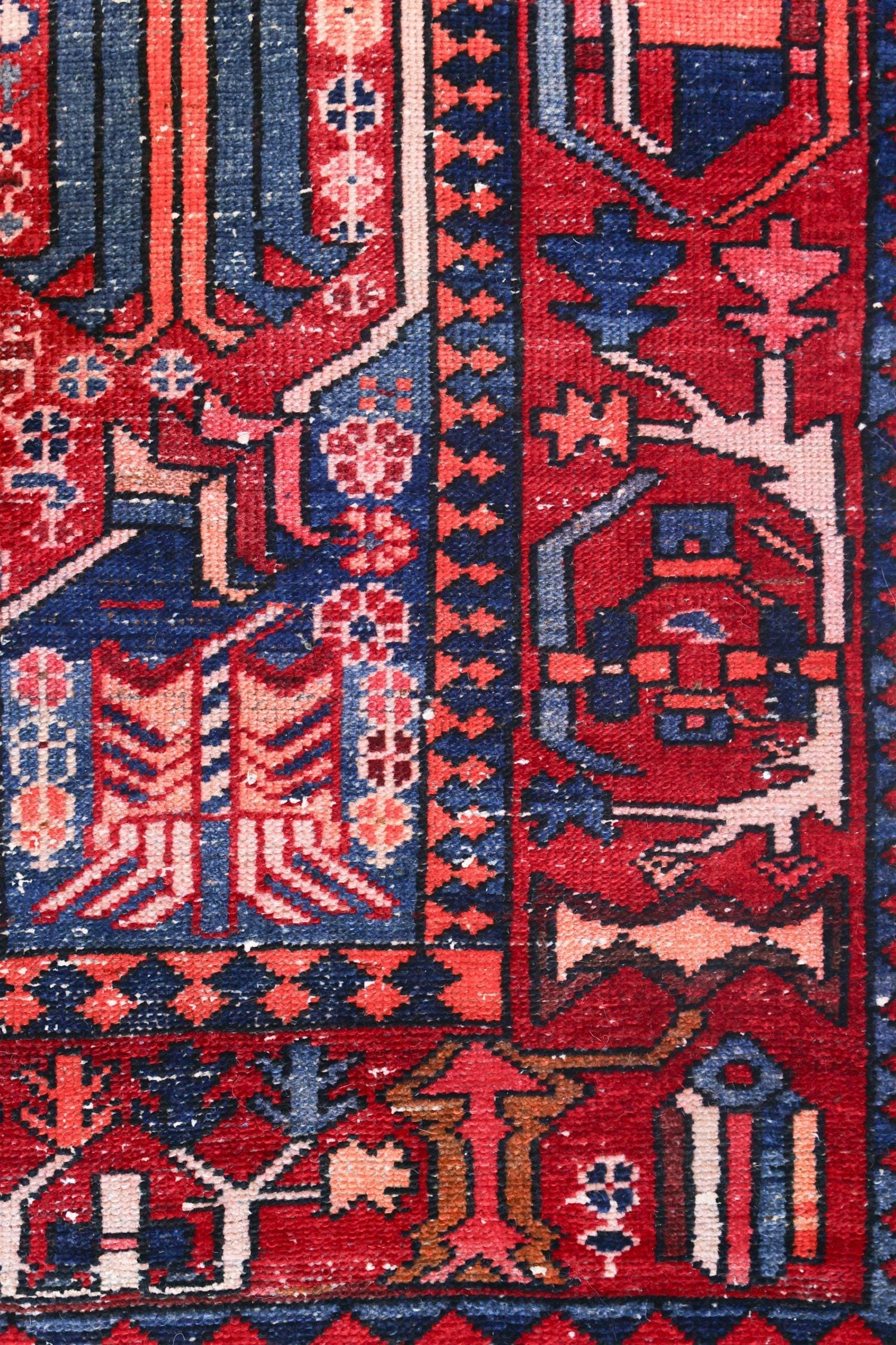 Vintage Hamadan Handwoven Tribal Rug, J69160