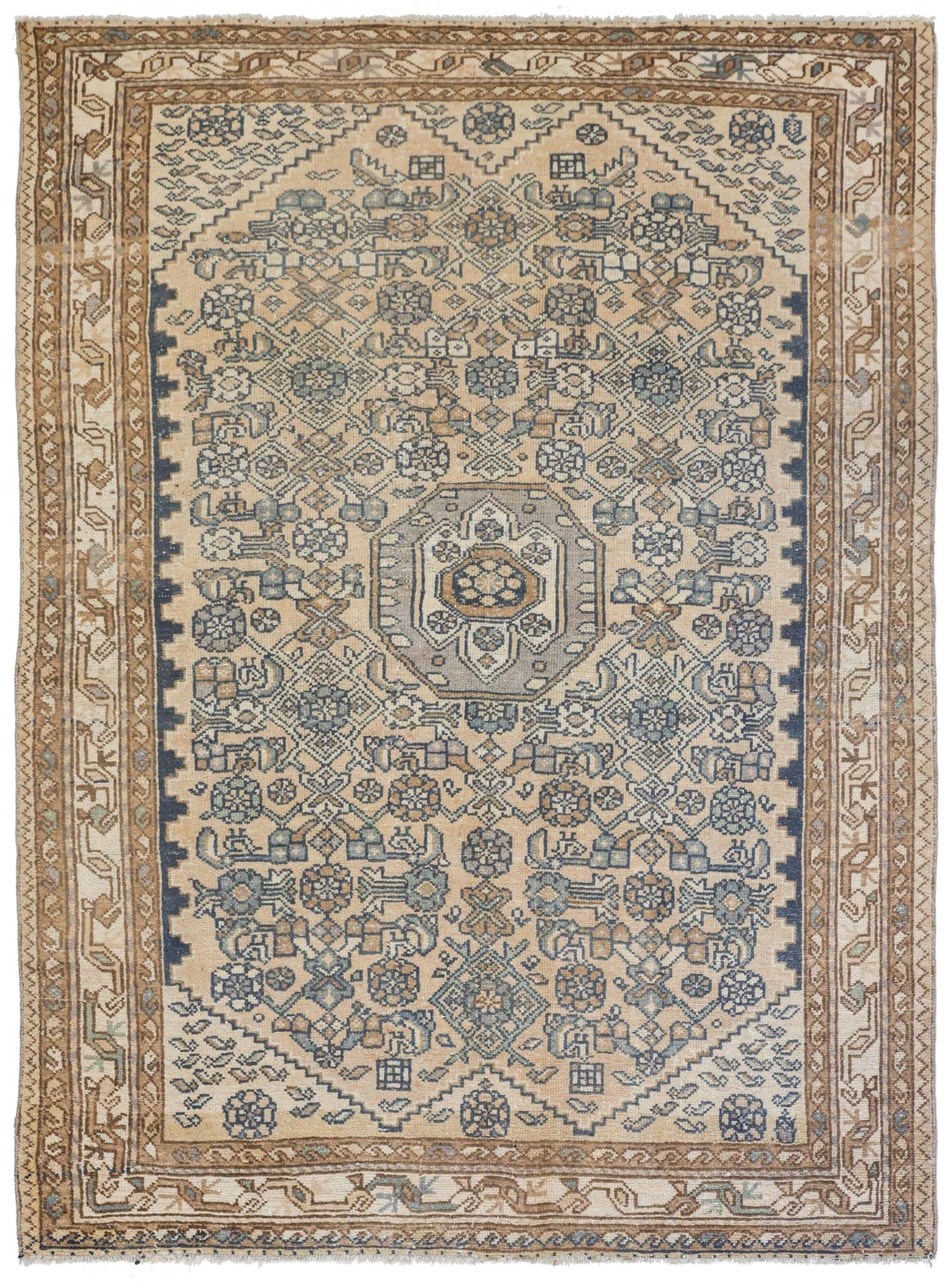 Vintage Hamadan Handwoven Tribal Rug