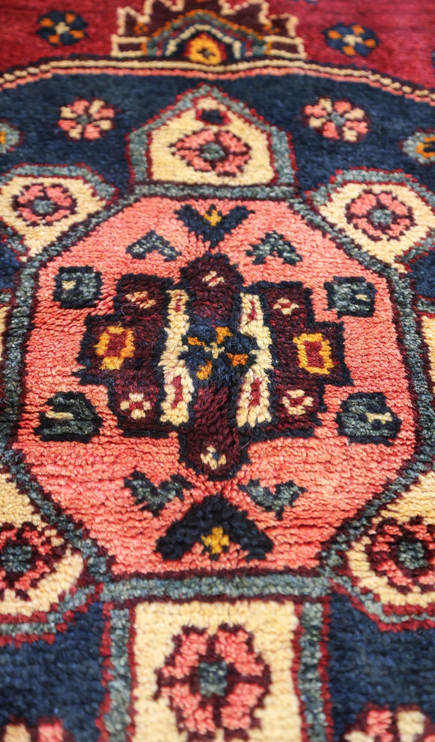 Vintage Hamadan Handwoven Tribal Rug, J75076