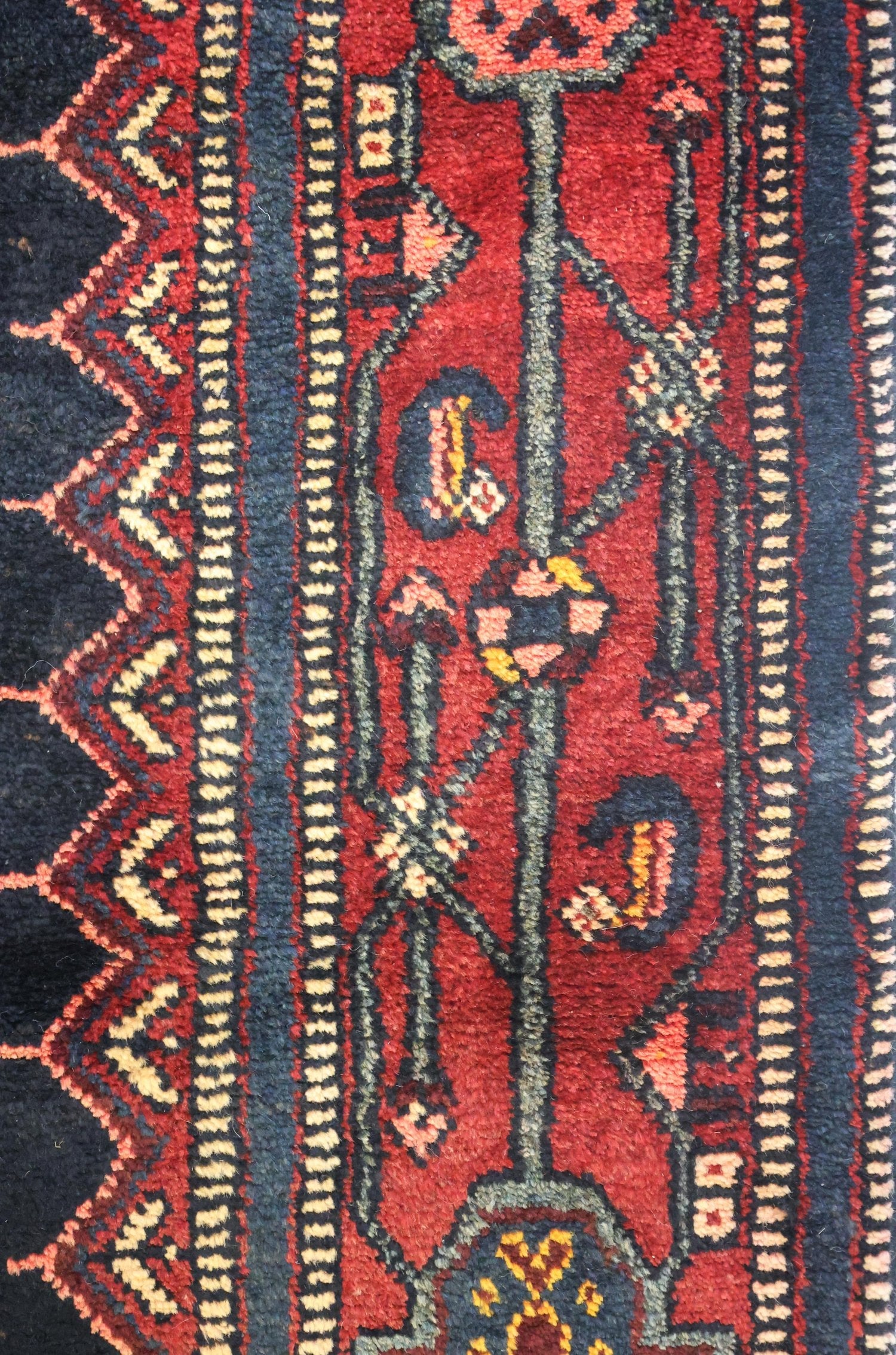 Vintage Hamadan Handwoven Tribal Rug, J75076