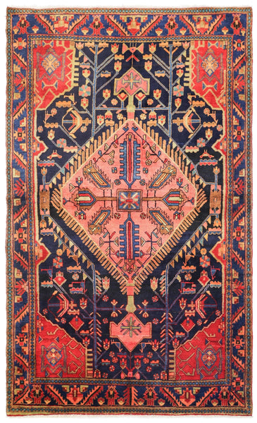 Vintage Hamadan Handwoven Tribal Rug