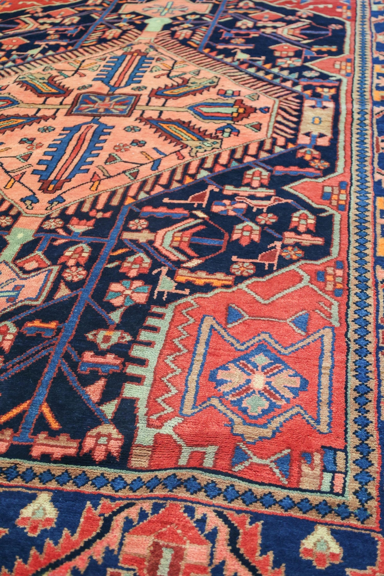 Vintage Hamadan Handwoven Tribal Rug, J75079