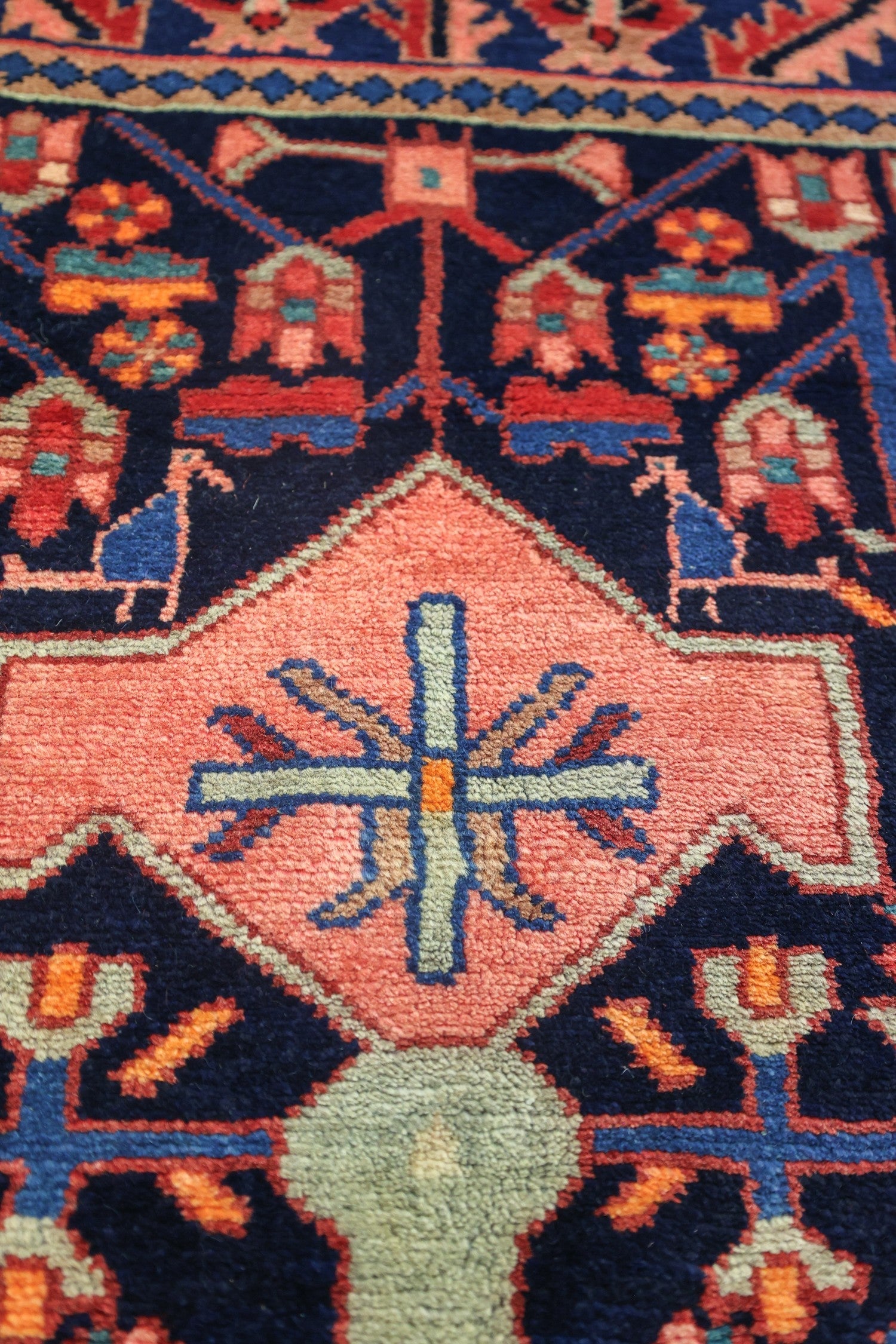 Vintage Hamadan Handwoven Tribal Rug, J75079