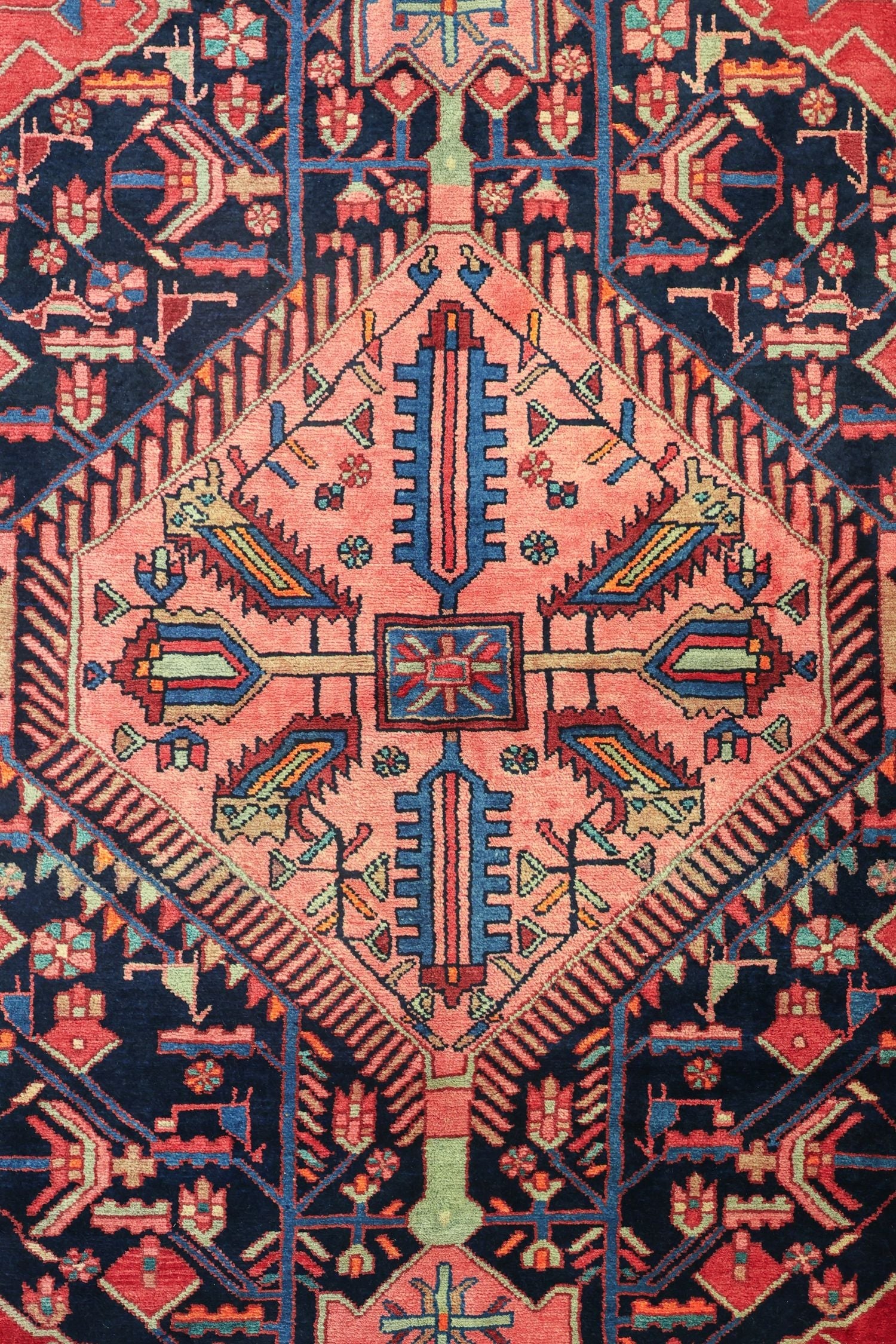 Vintage Hamadan Handwoven Tribal Rug, J75079