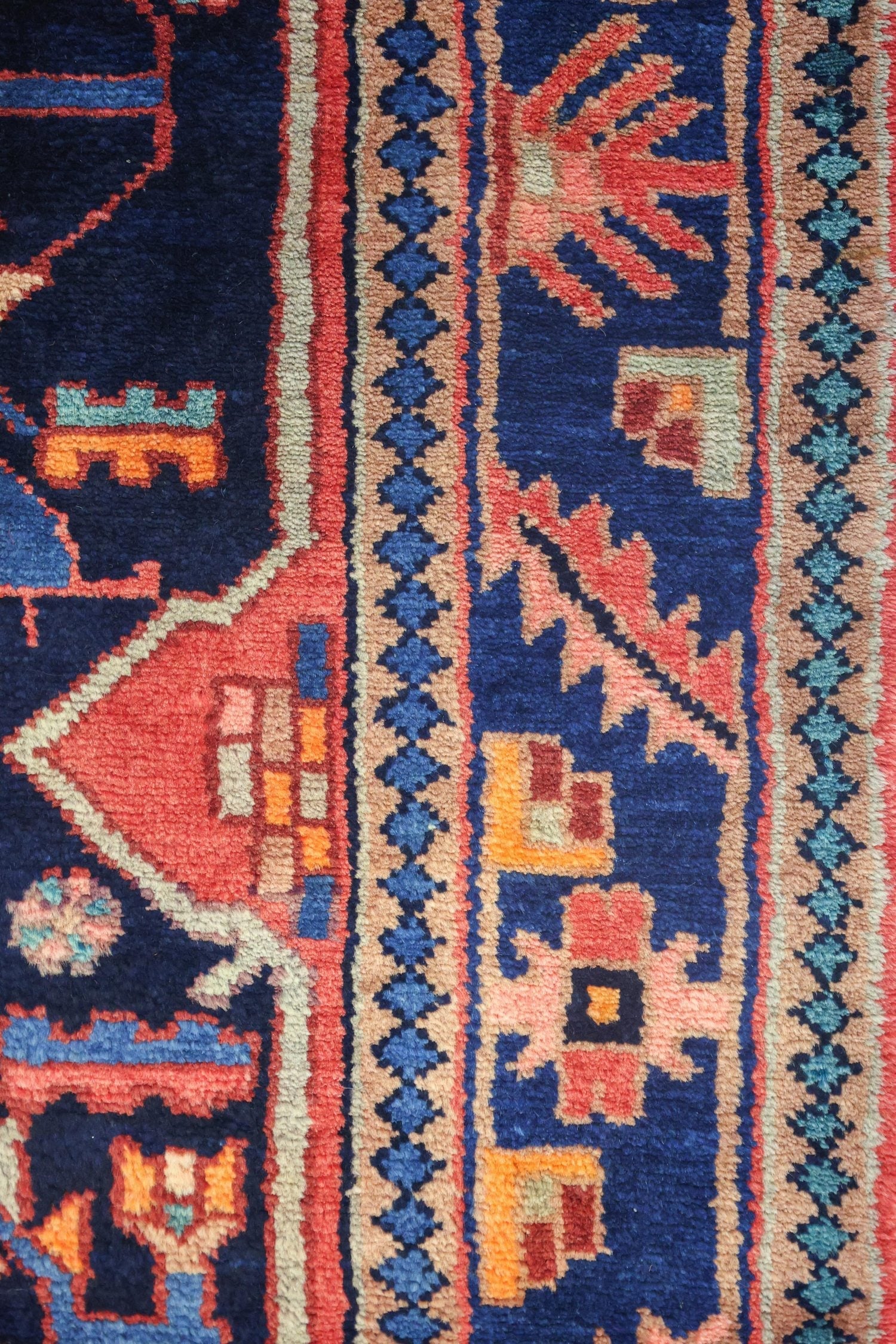 Vintage Hamadan Handwoven Tribal Rug, J75079