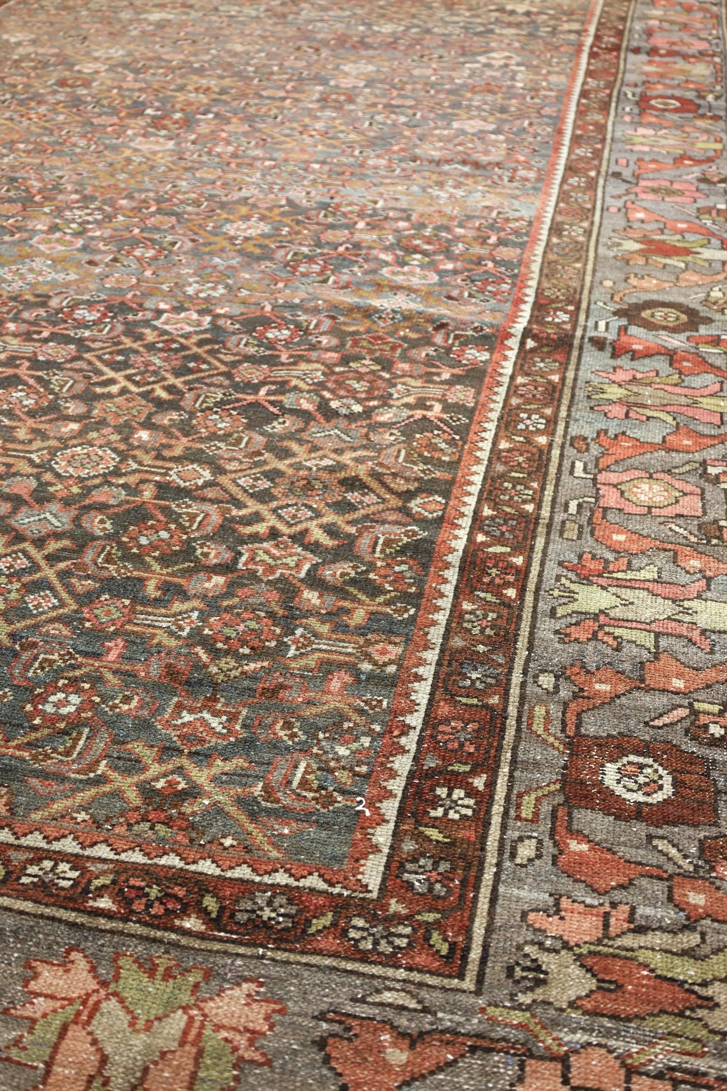 Vintage Hamadan Handwoven Tribal Rug, J75796