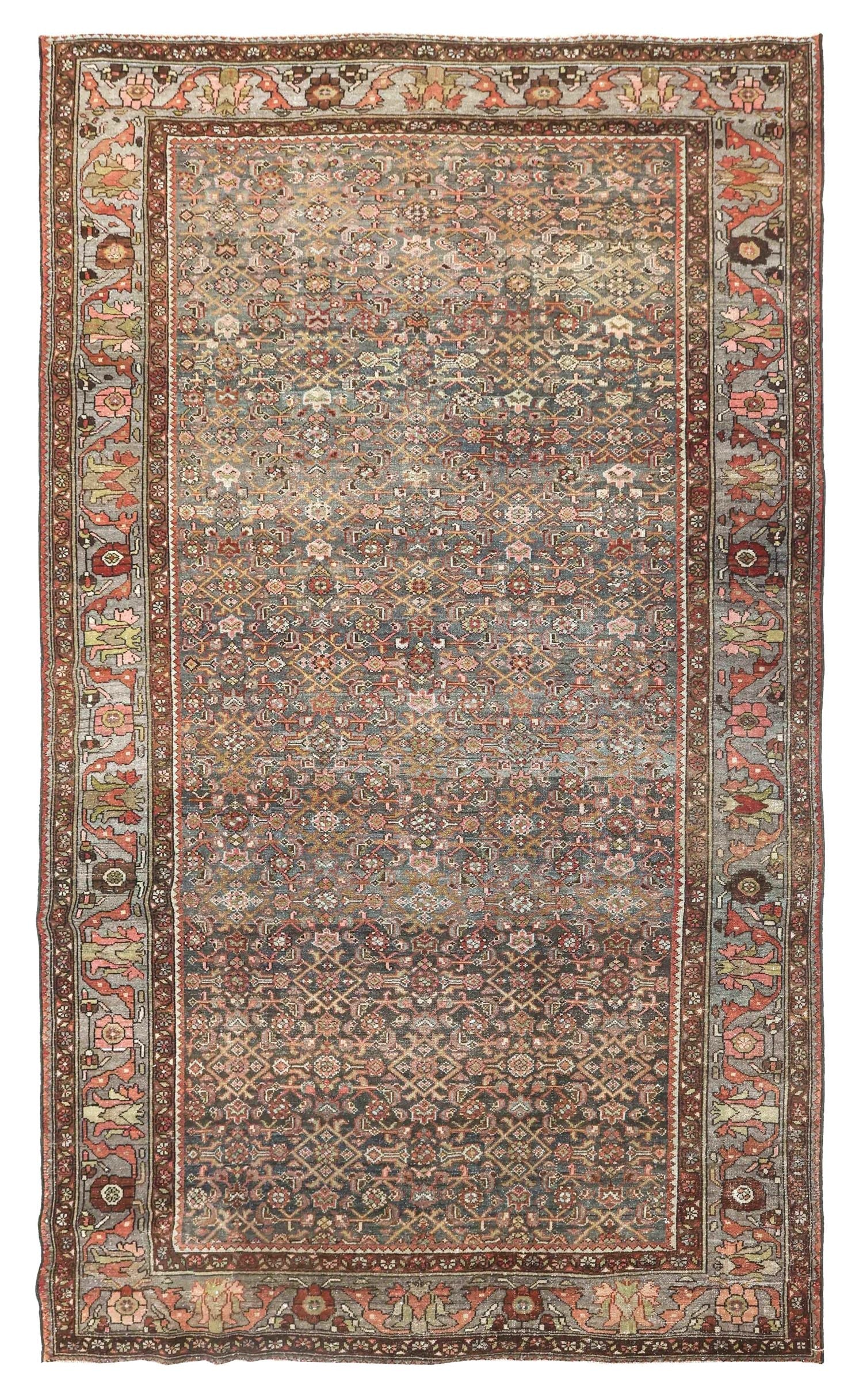 Vintage Hamadan Handwoven Tribal Rug