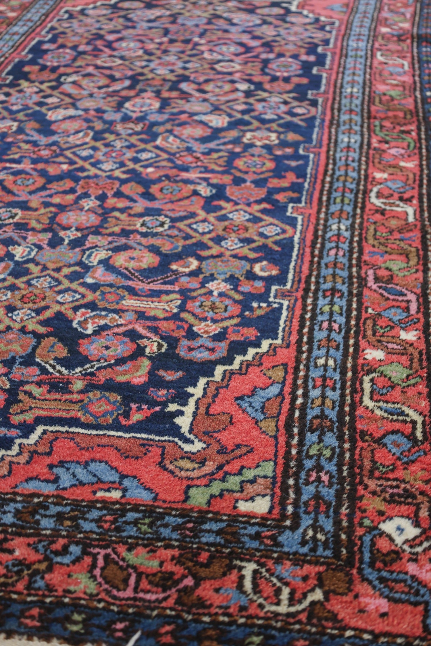 Antique Hamadan Handwoven Tribal Rug, J75901