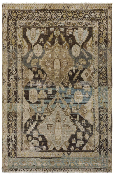 Vintage Hamadan Handwoven Tribal Rug