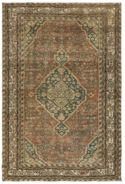 Vintage Hamadan Handwoven Tribal Rug