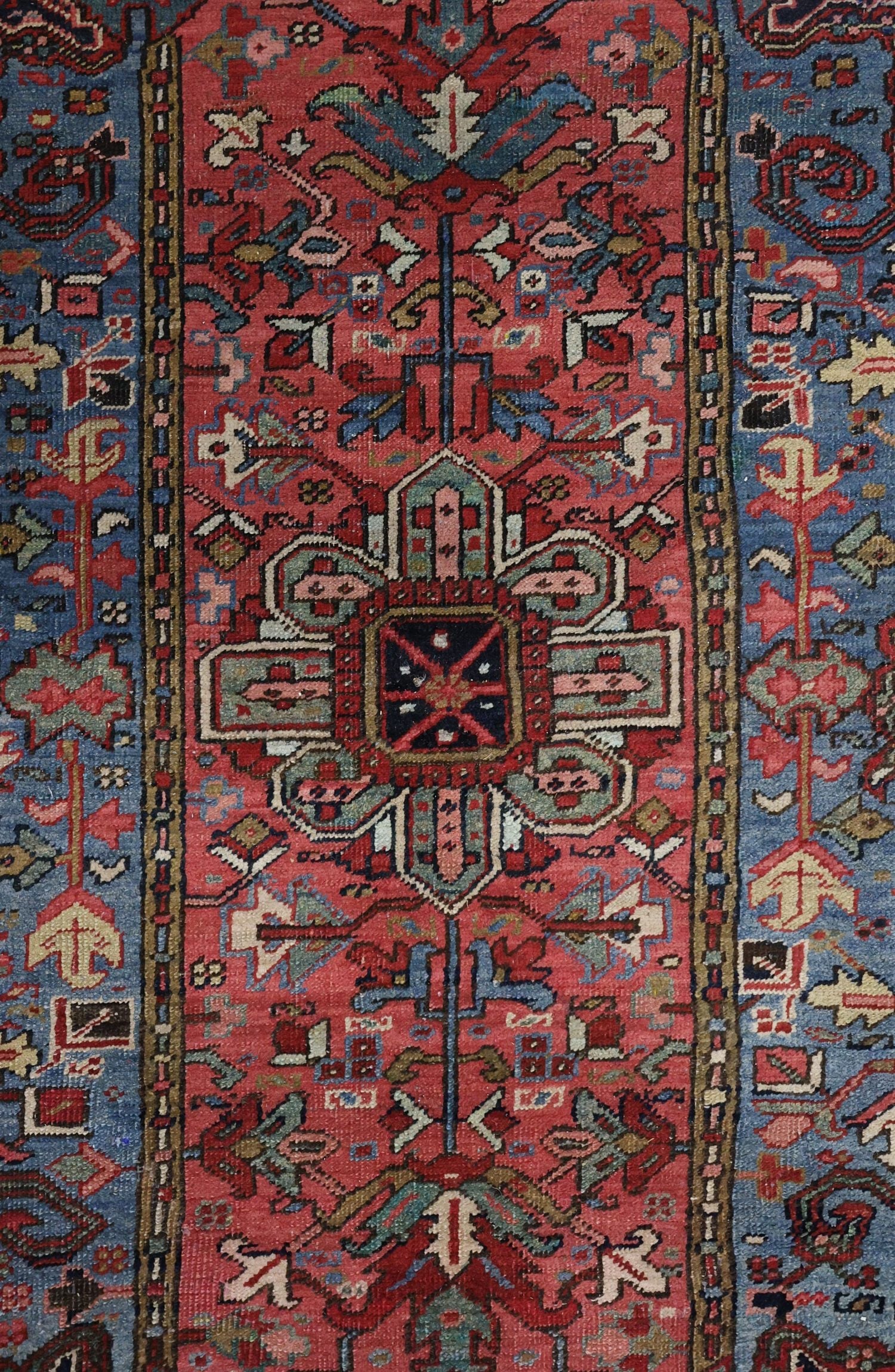 Antique Heriz Handwoven Tribal Rug, J68424