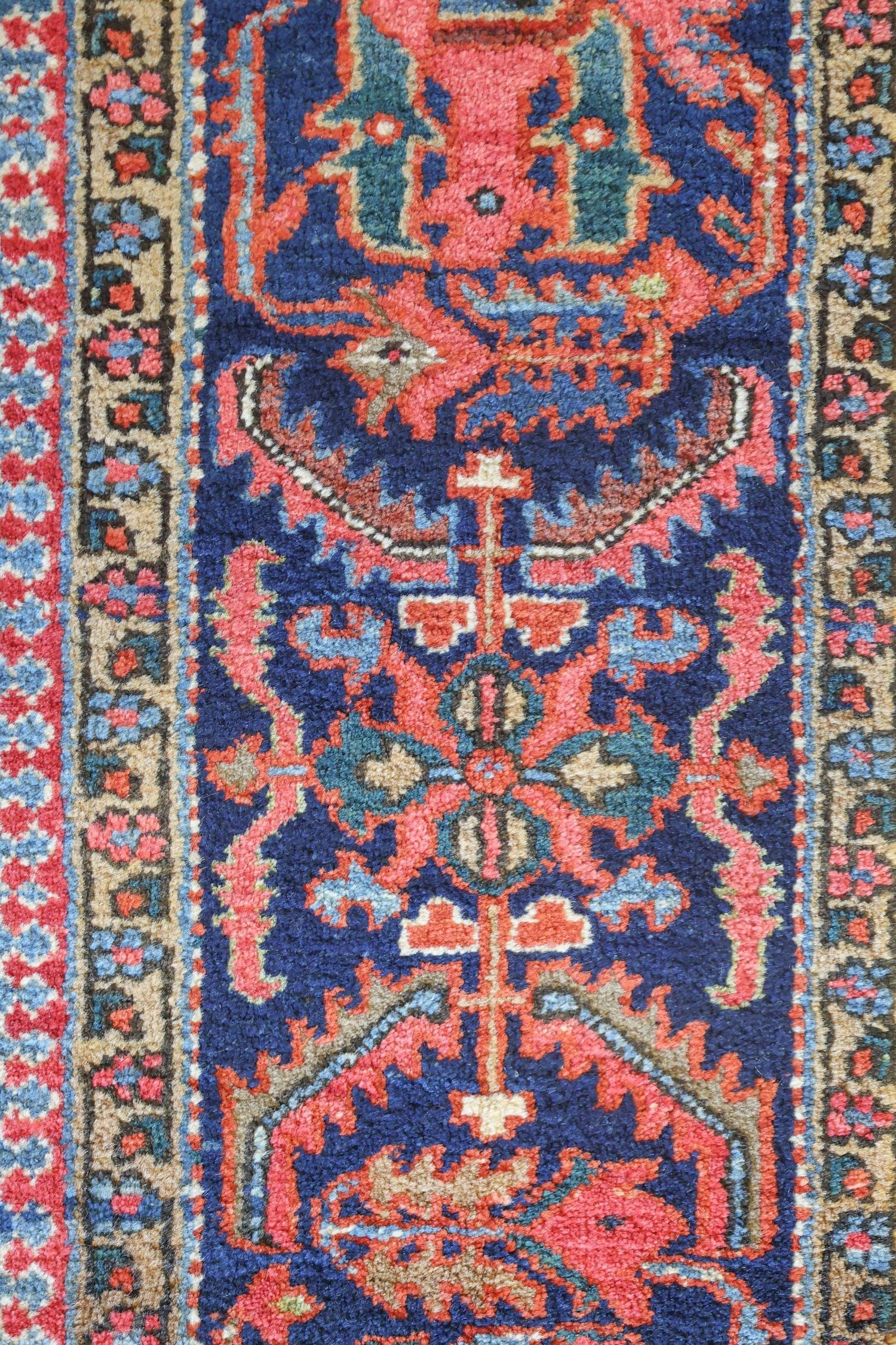 Antique Heriz Handwoven Tribal Rug, J69977