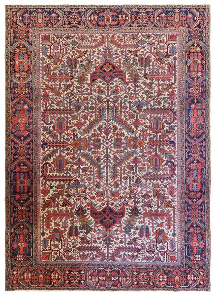 Antique Heriz Handwoven Tribal Rug