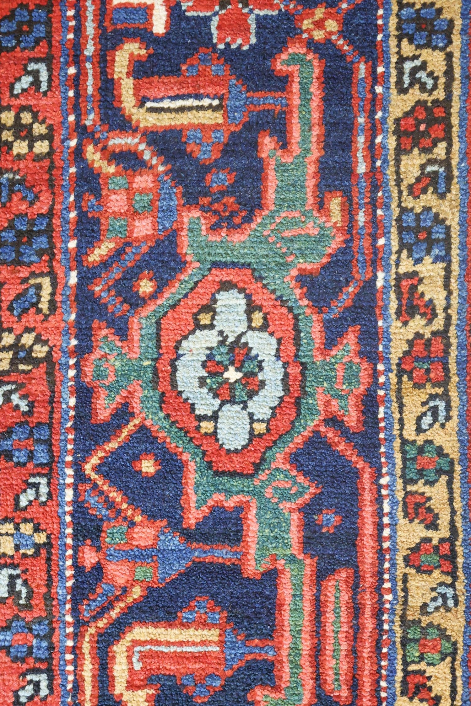 Antique Heriz Handwoven Tribal Rug, J69978