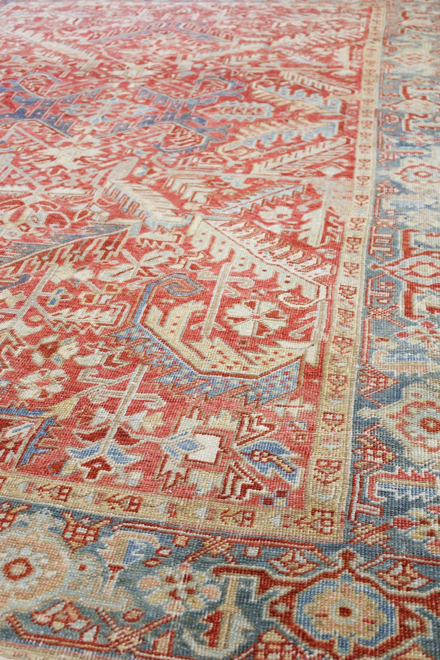 Vintage Heriz Handwoven Tribal Rug, J69995