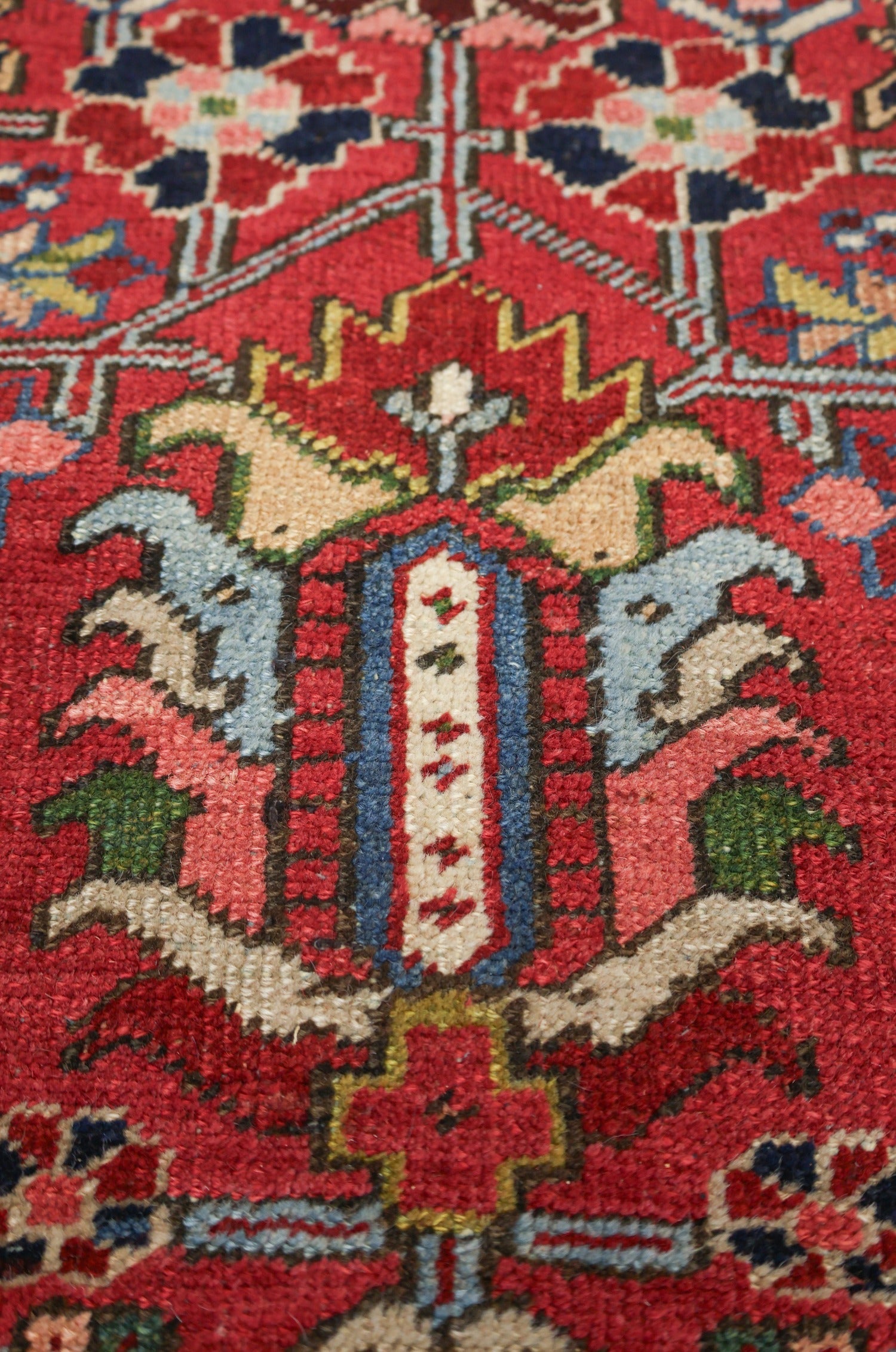 Antique Heriz Handwoven Tribal Rug, J70003