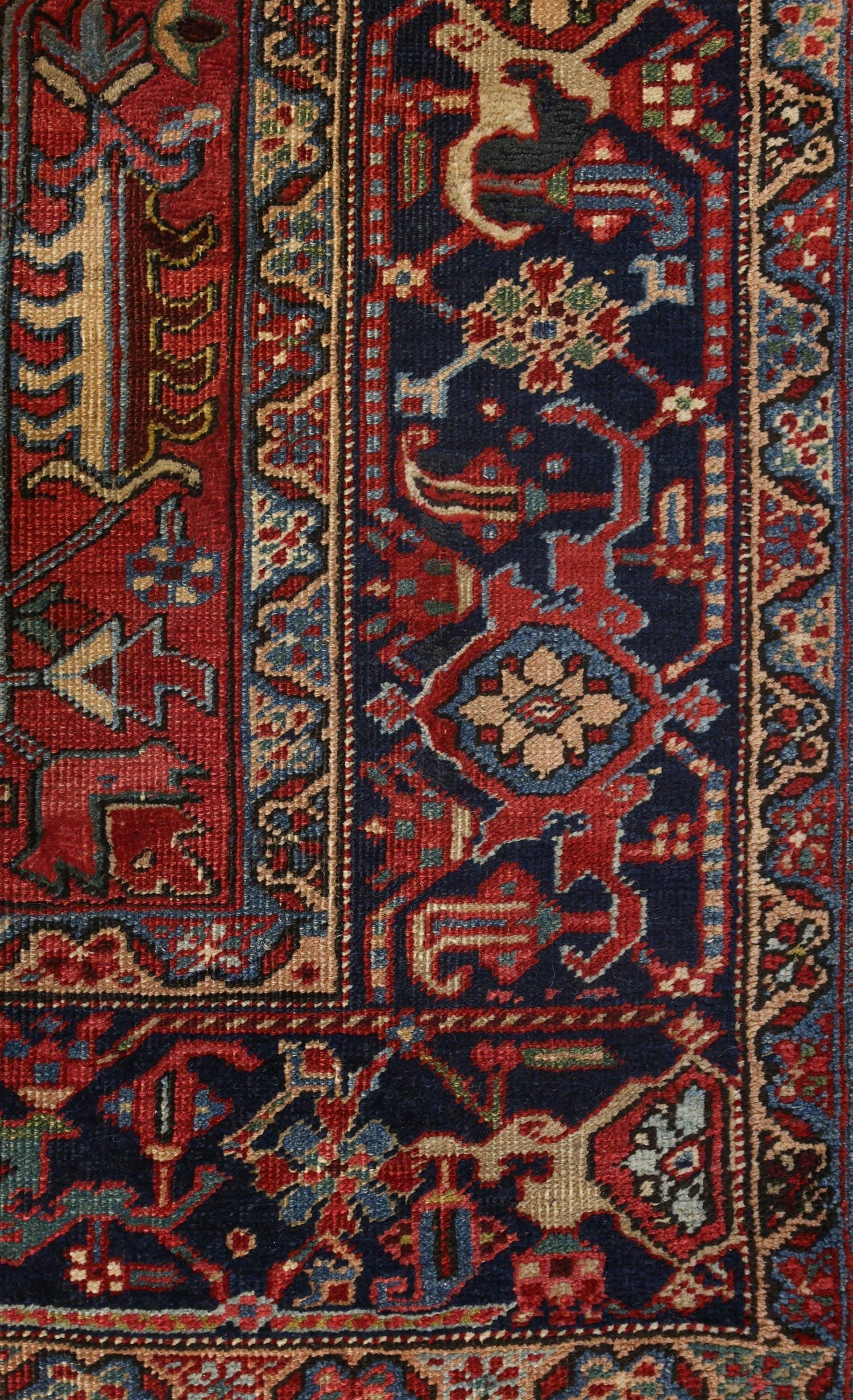 Antique Heriz Handwoven Tribal Rug, J70003