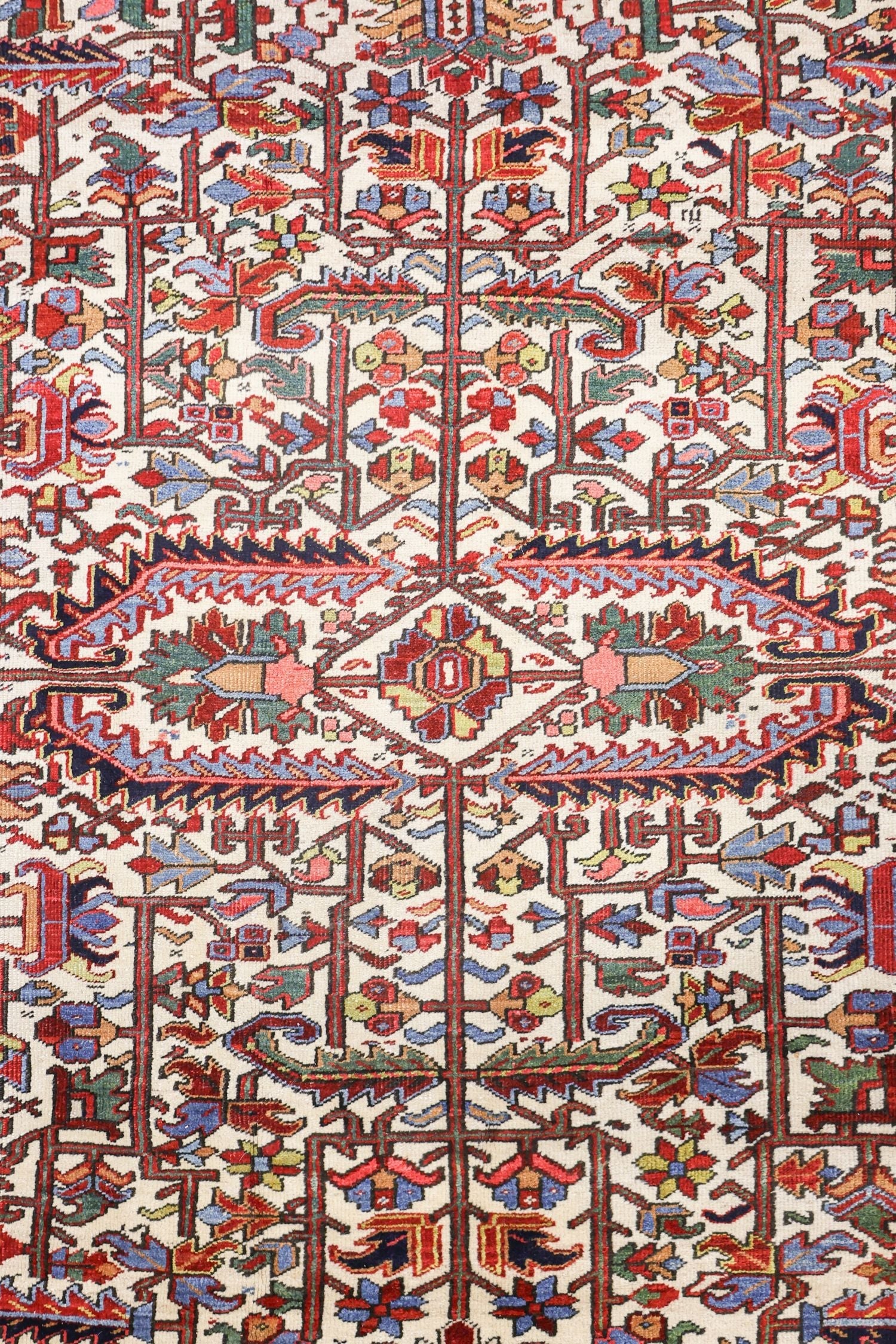 Antique Heriz Handwoven Tribal Rug, J70010