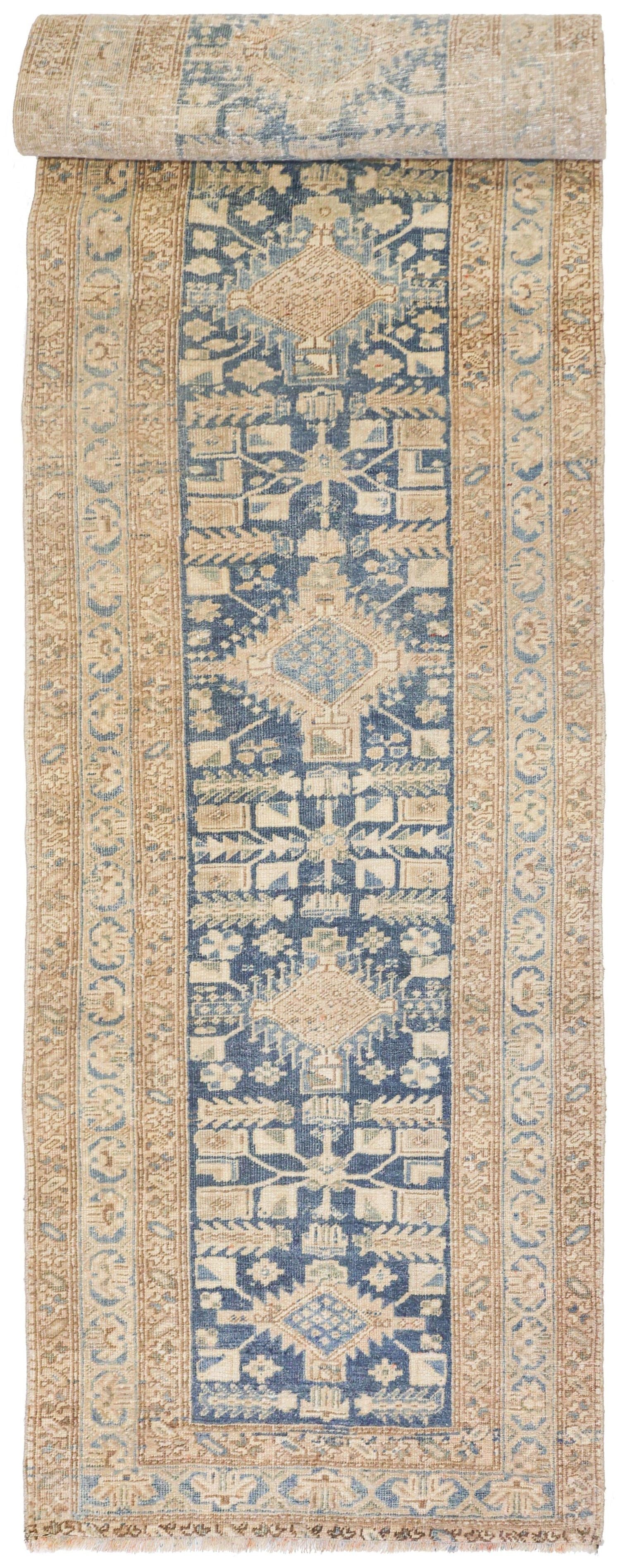 Vintage Heriz Handwoven Tribal Rug