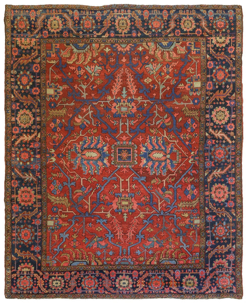 Antique Heriz Handwoven Tribal Rug