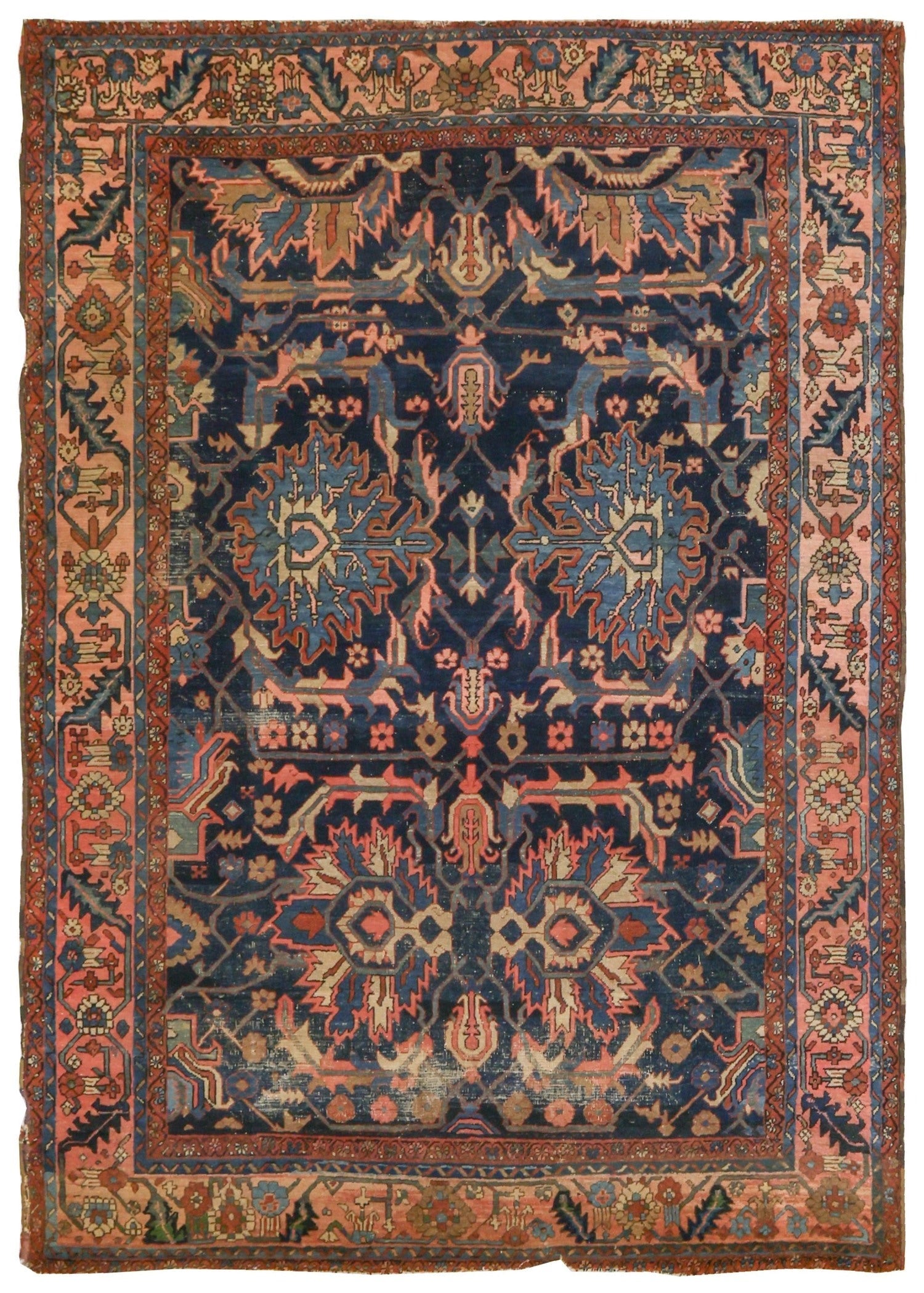 Antique Heriz Handwoven Tribal Rug