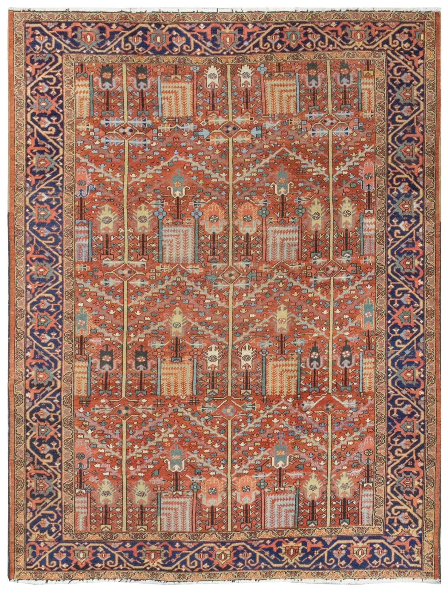 Antique Heriz Handwoven Tribal Rug