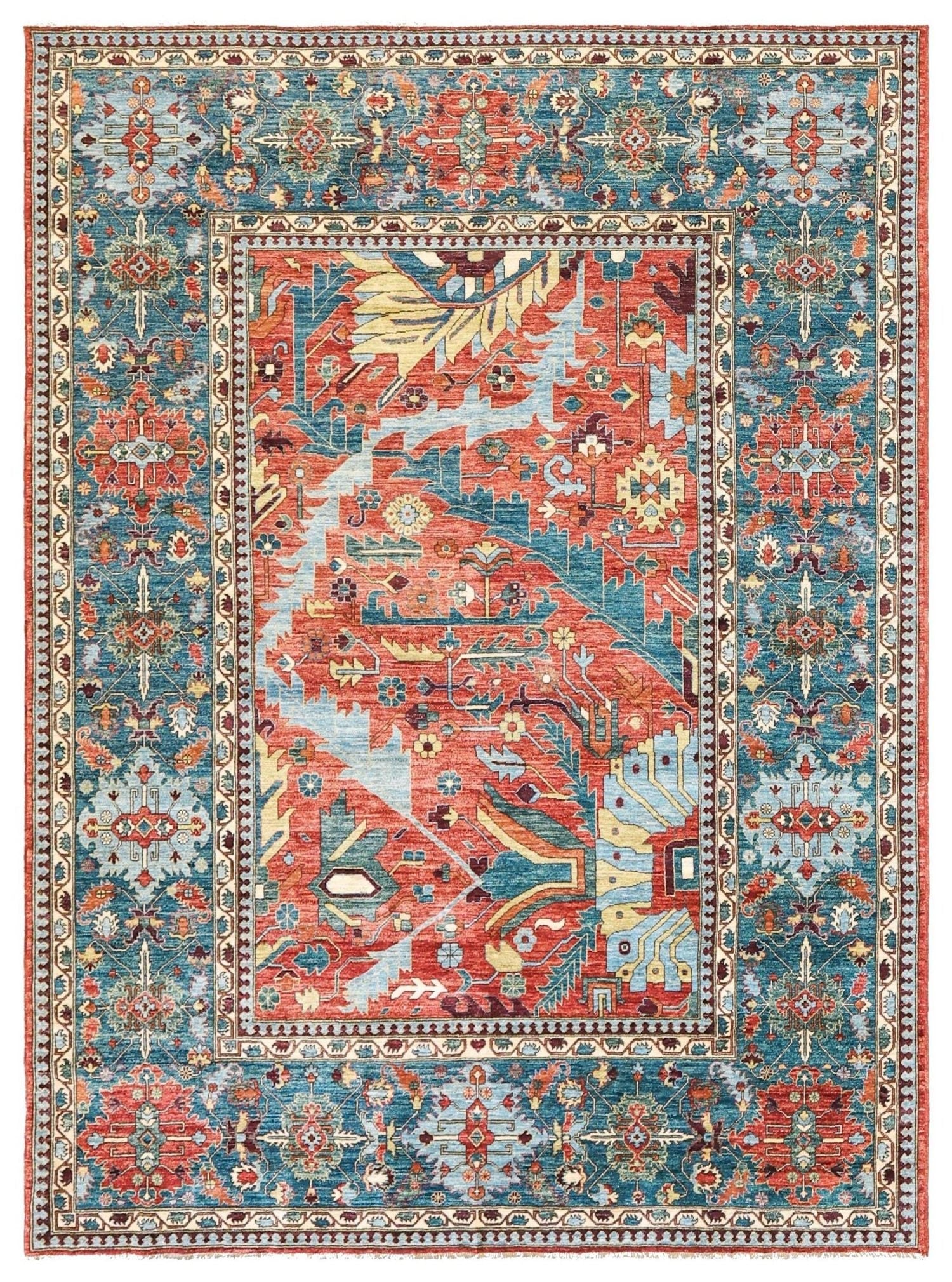 Heriz Wageriegh Handwoven Tribal Rug