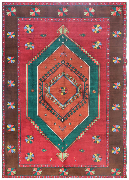 Vintage Herki Handwoven Tribal Rug