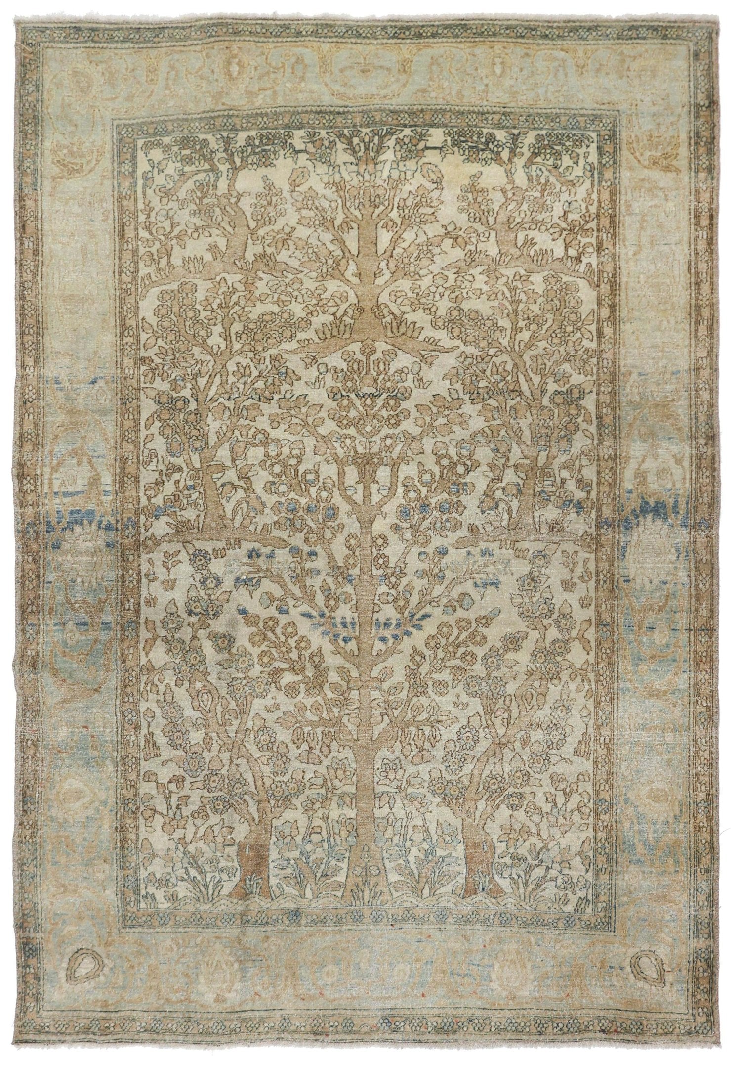 Vintage Isfahan Handwoven Tribal Rug