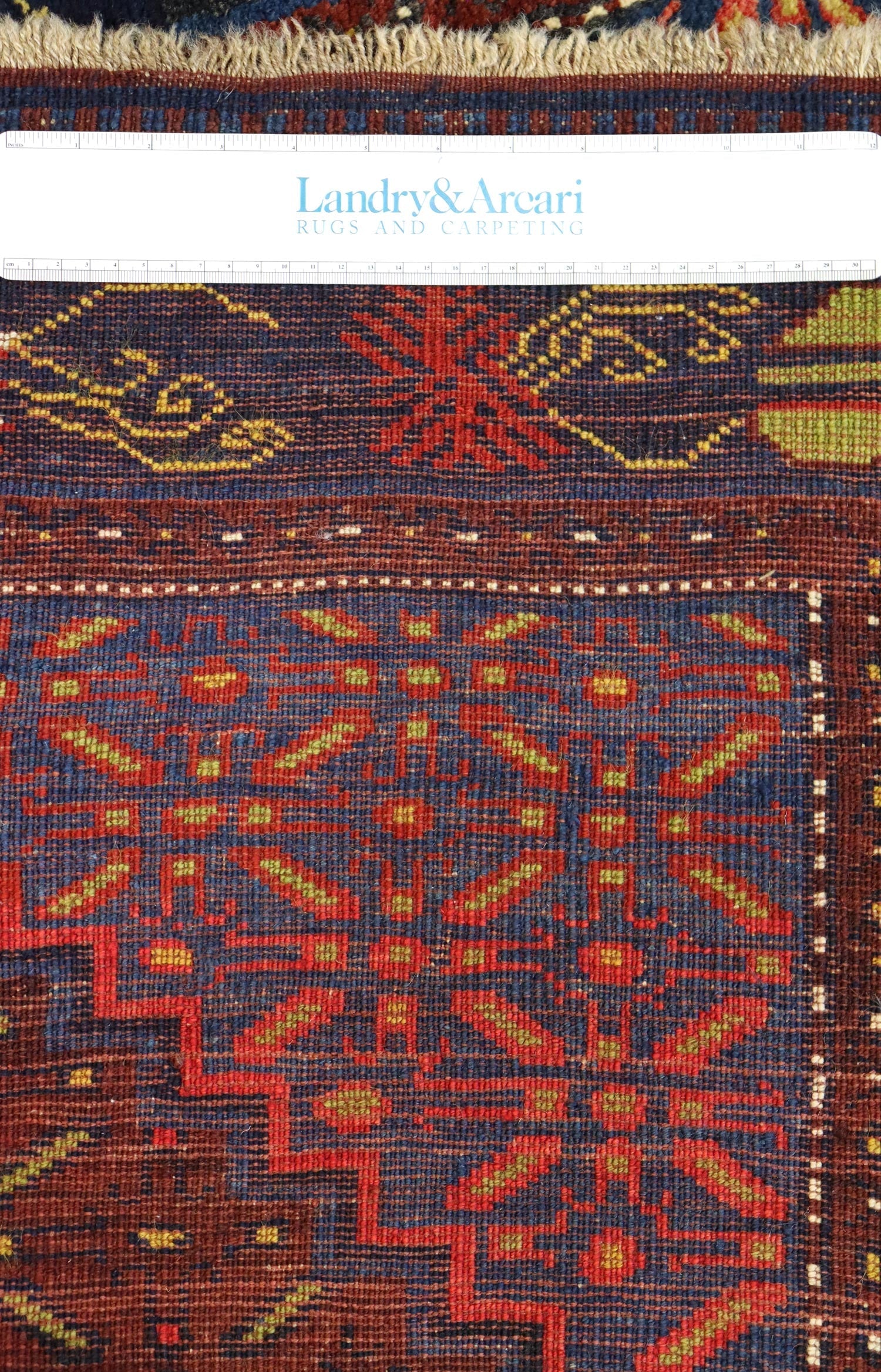 Vintage Karabagh Handwoven Tribal Rug, J65235