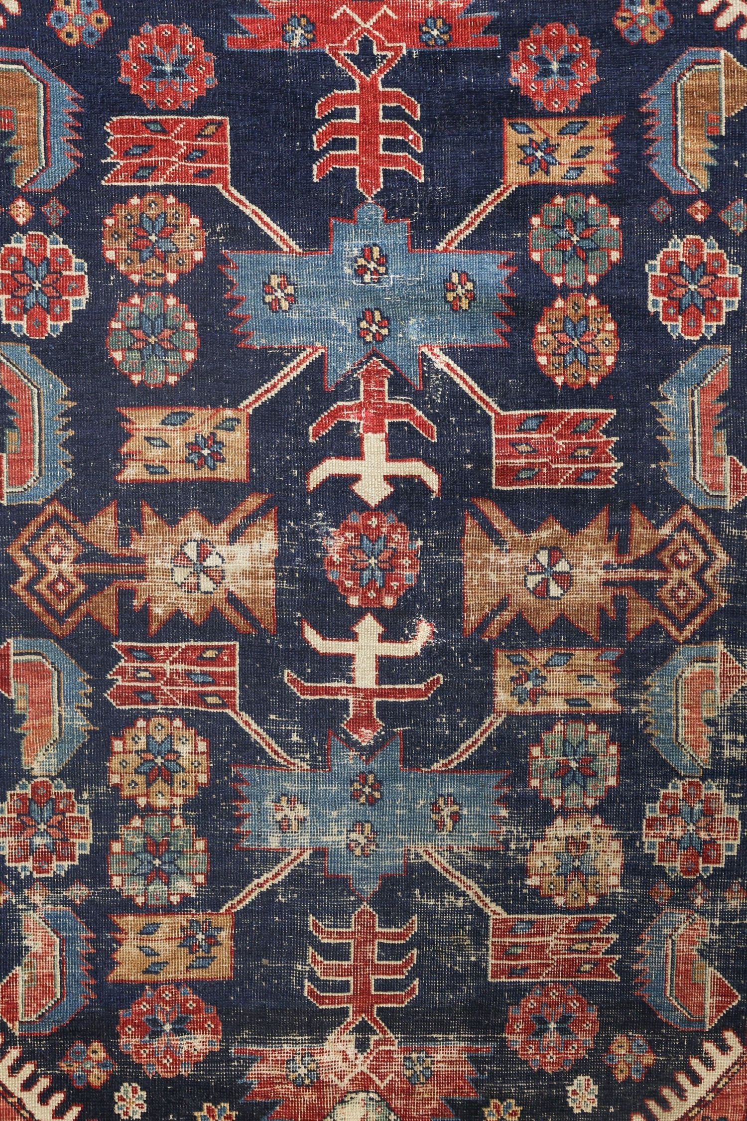 Vintage Karabagh Handwoven Tribal Rug, J70661