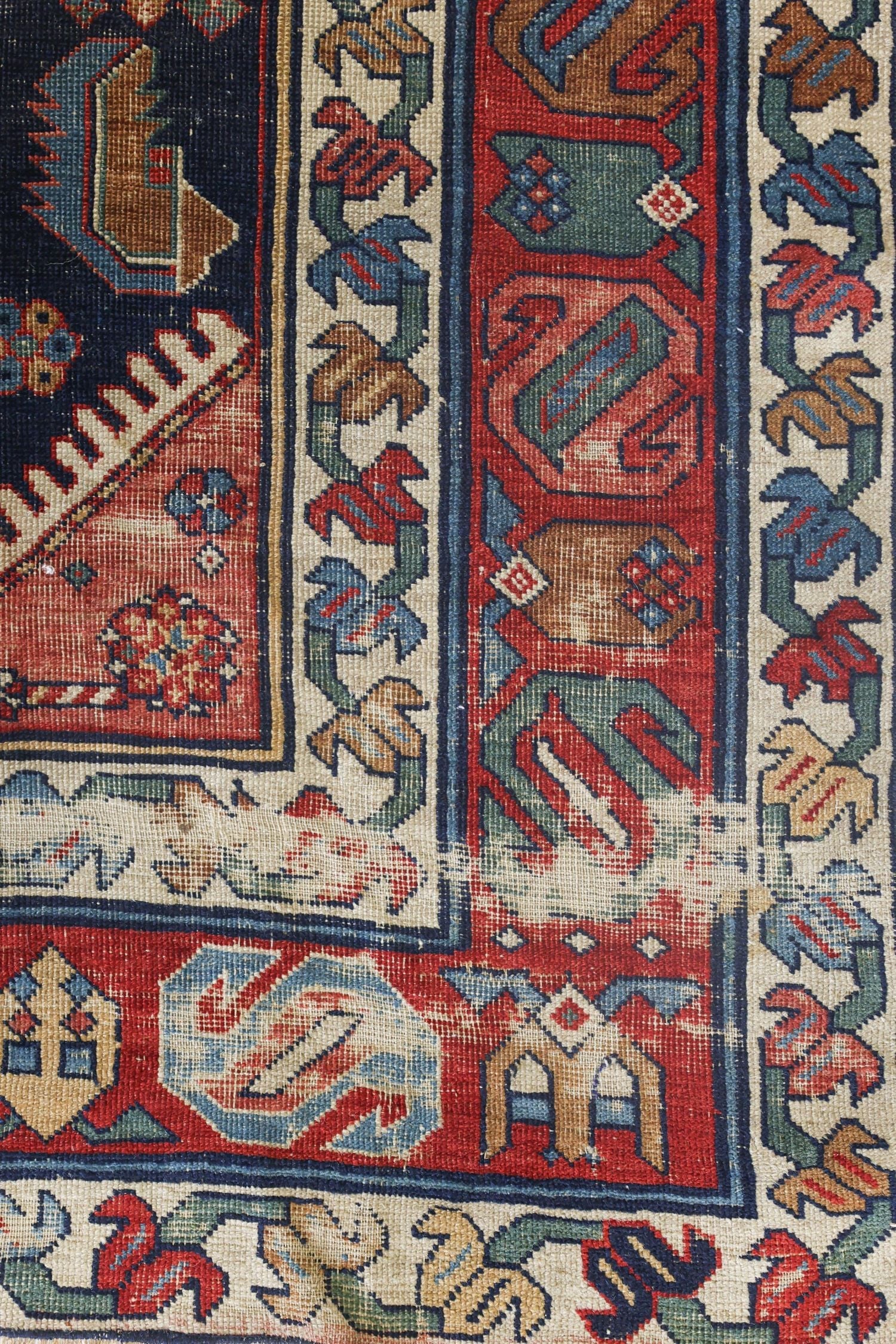 Vintage Karabagh Handwoven Tribal Rug, J70661