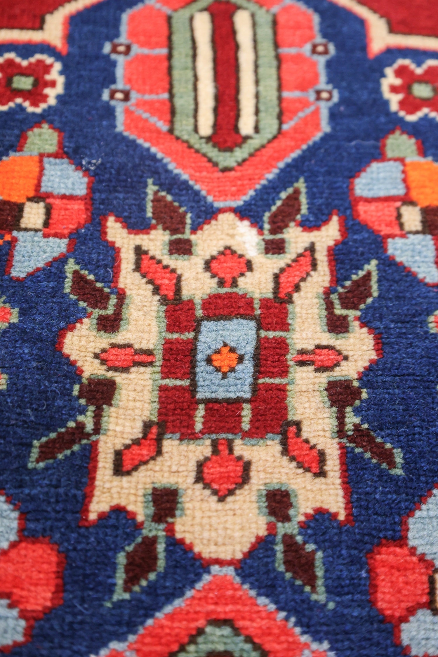 Vintage Karabagh Handwoven Tribal Rug, J75086