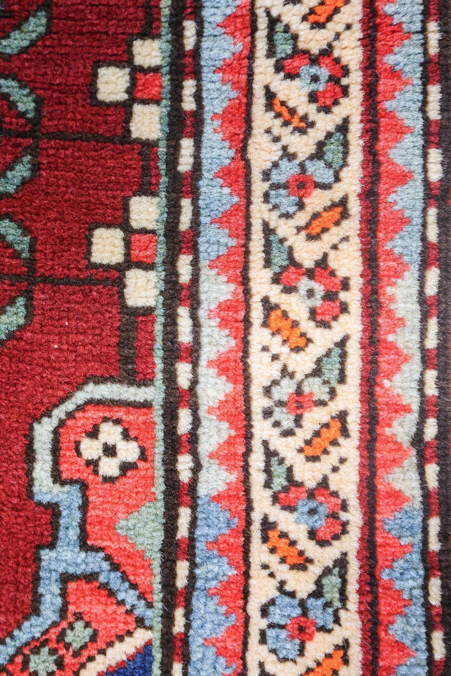 Vintage Karabagh Handwoven Tribal Rug, J75086