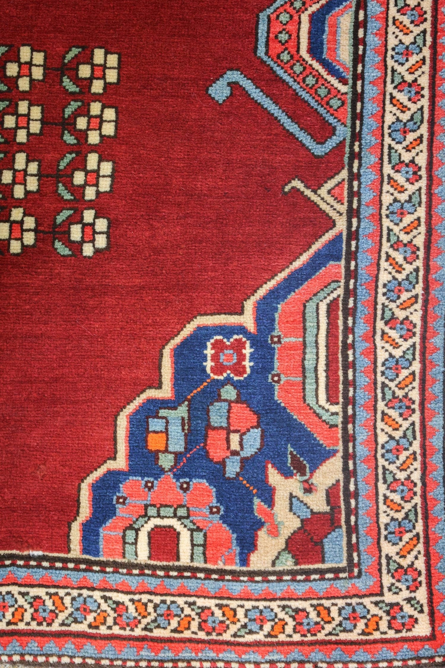 Vintage Karabagh Handwoven Tribal Rug, J75086