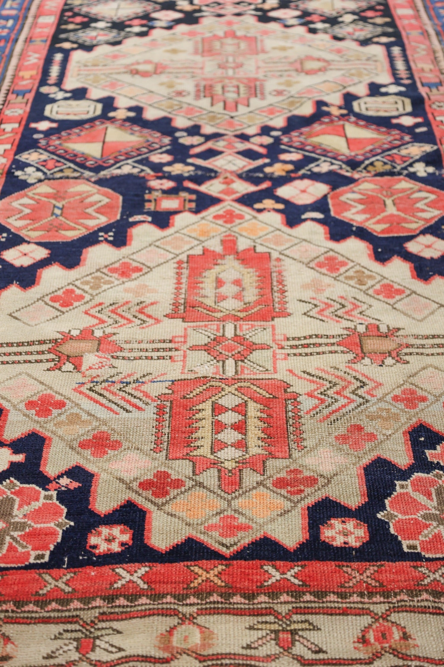 Vintage Karabagh Handwoven Tribal Rug, J75912