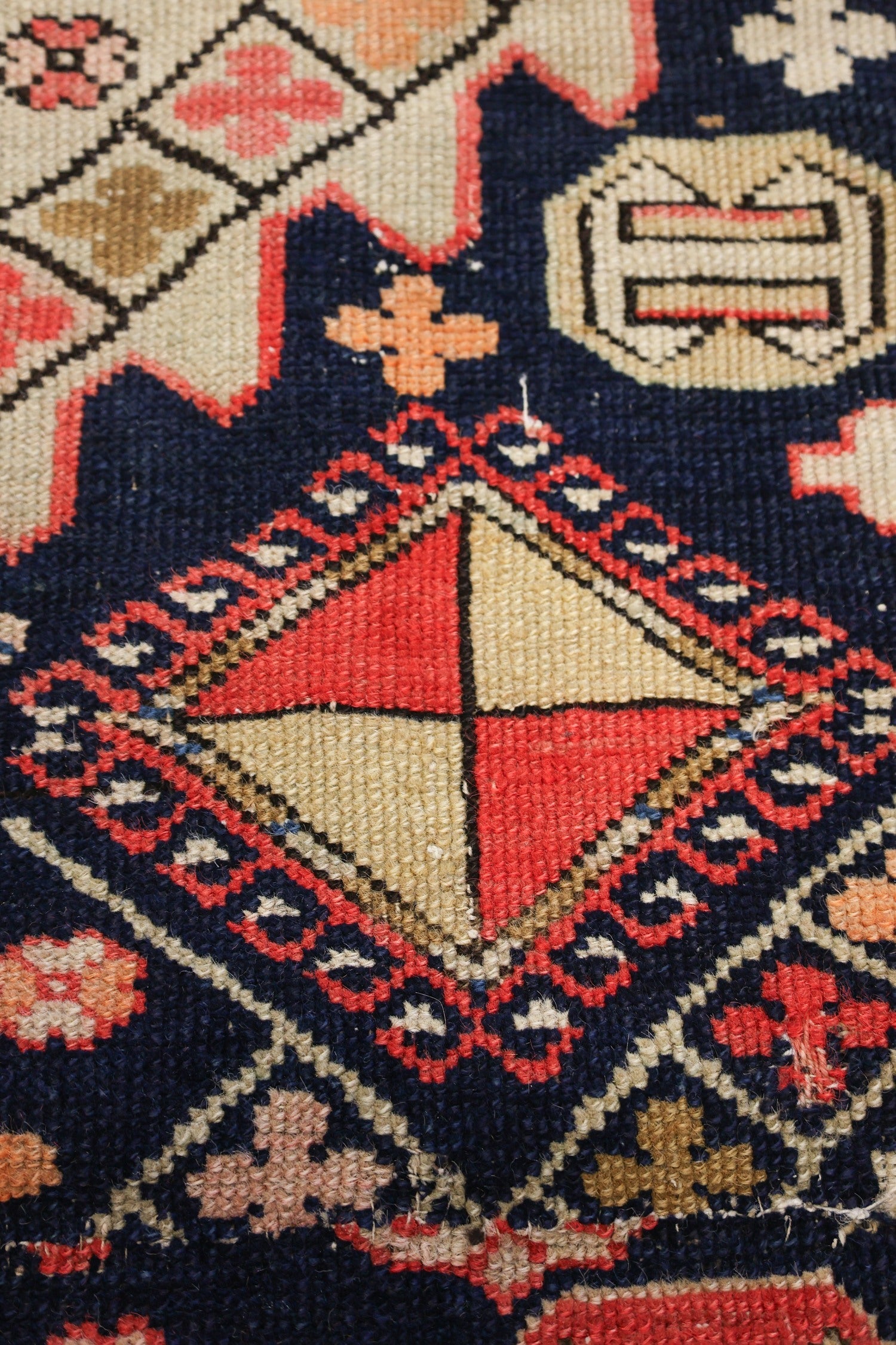 Vintage Karabagh Handwoven Tribal Rug, J75912