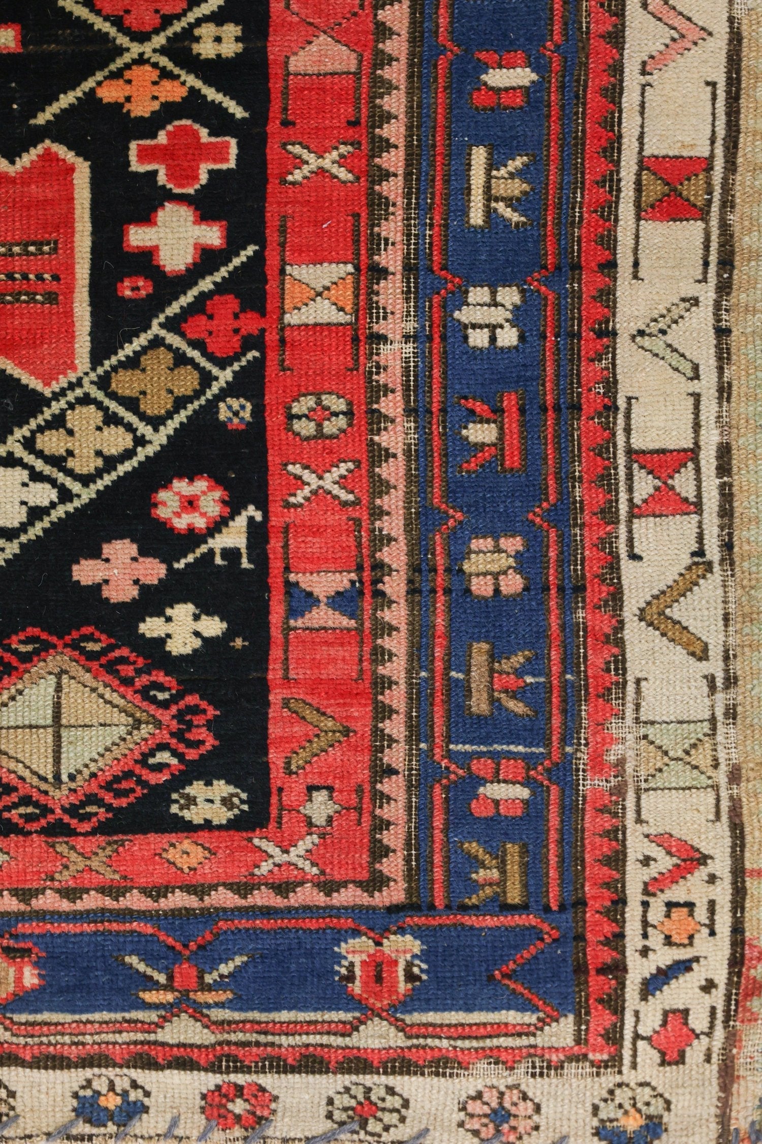 Vintage Karabagh Handwoven Tribal Rug, J75912