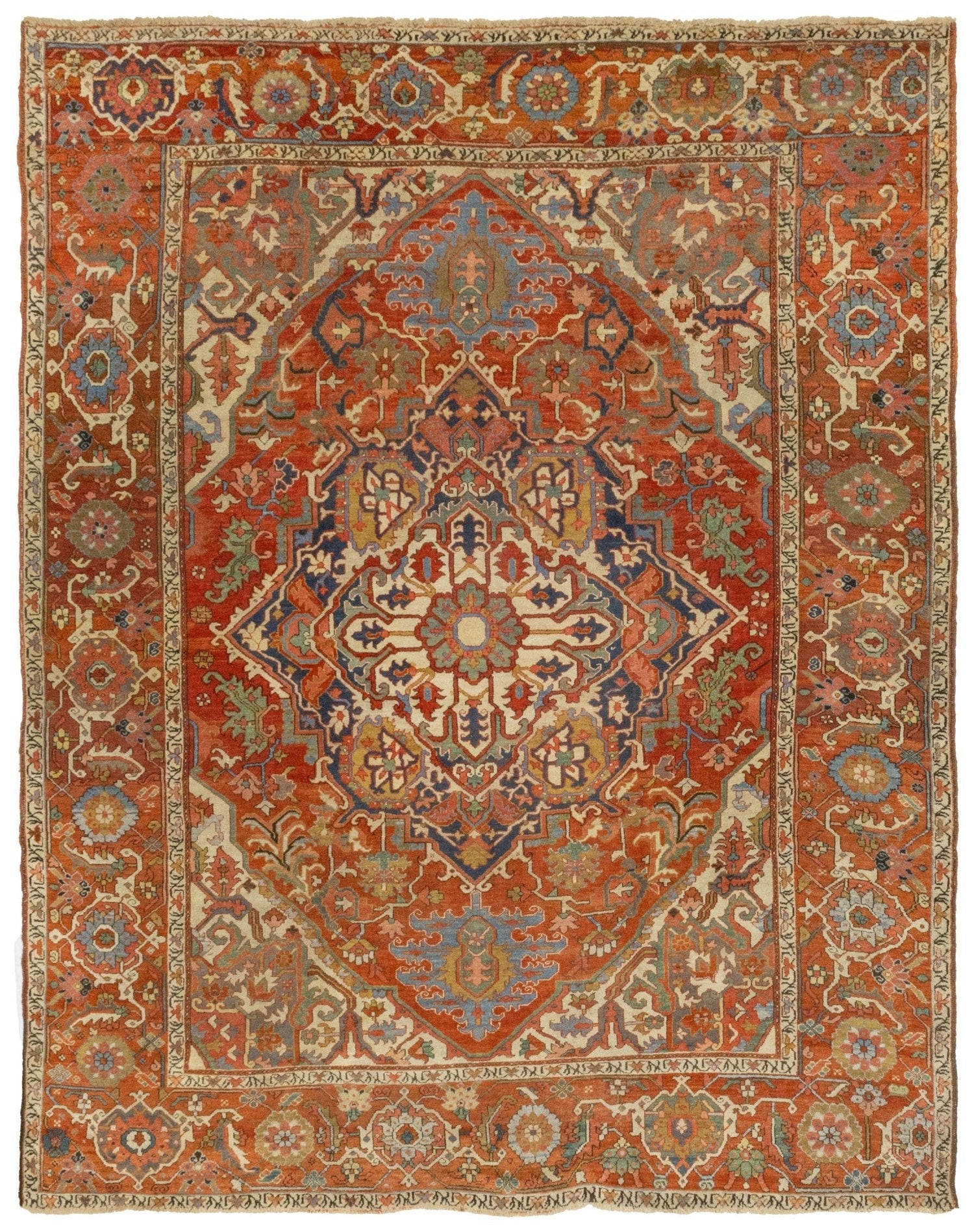 Antique Karaja Serapi Handwoven Tribal Rug