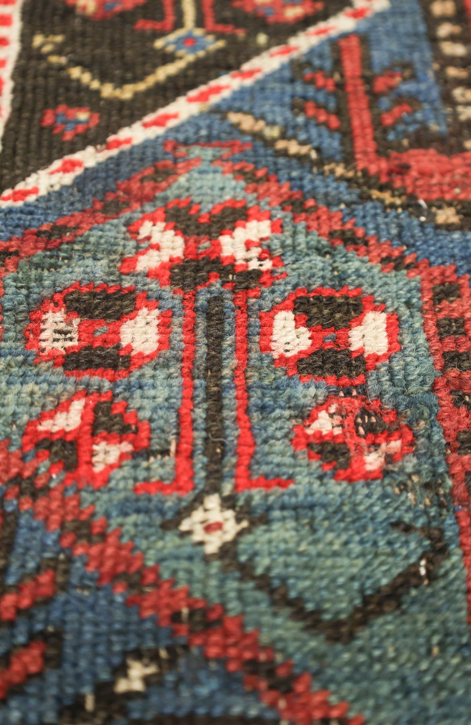 Vintage Kazak Handwoven Tribal Rug, J71065