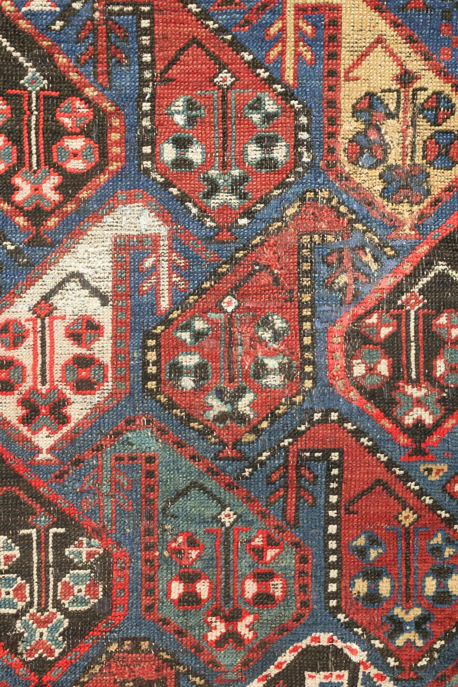 Vintage Kazak Handwoven Tribal Rug, J71065