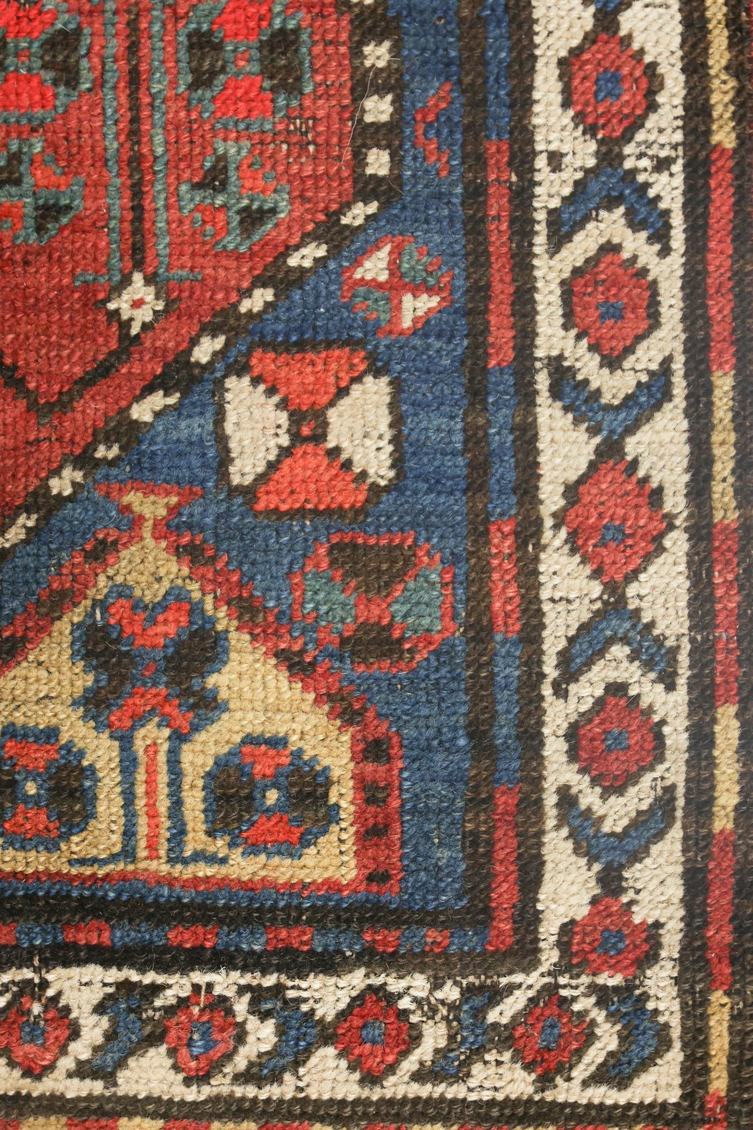 Vintage Kazak Handwoven Tribal Rug, J71065