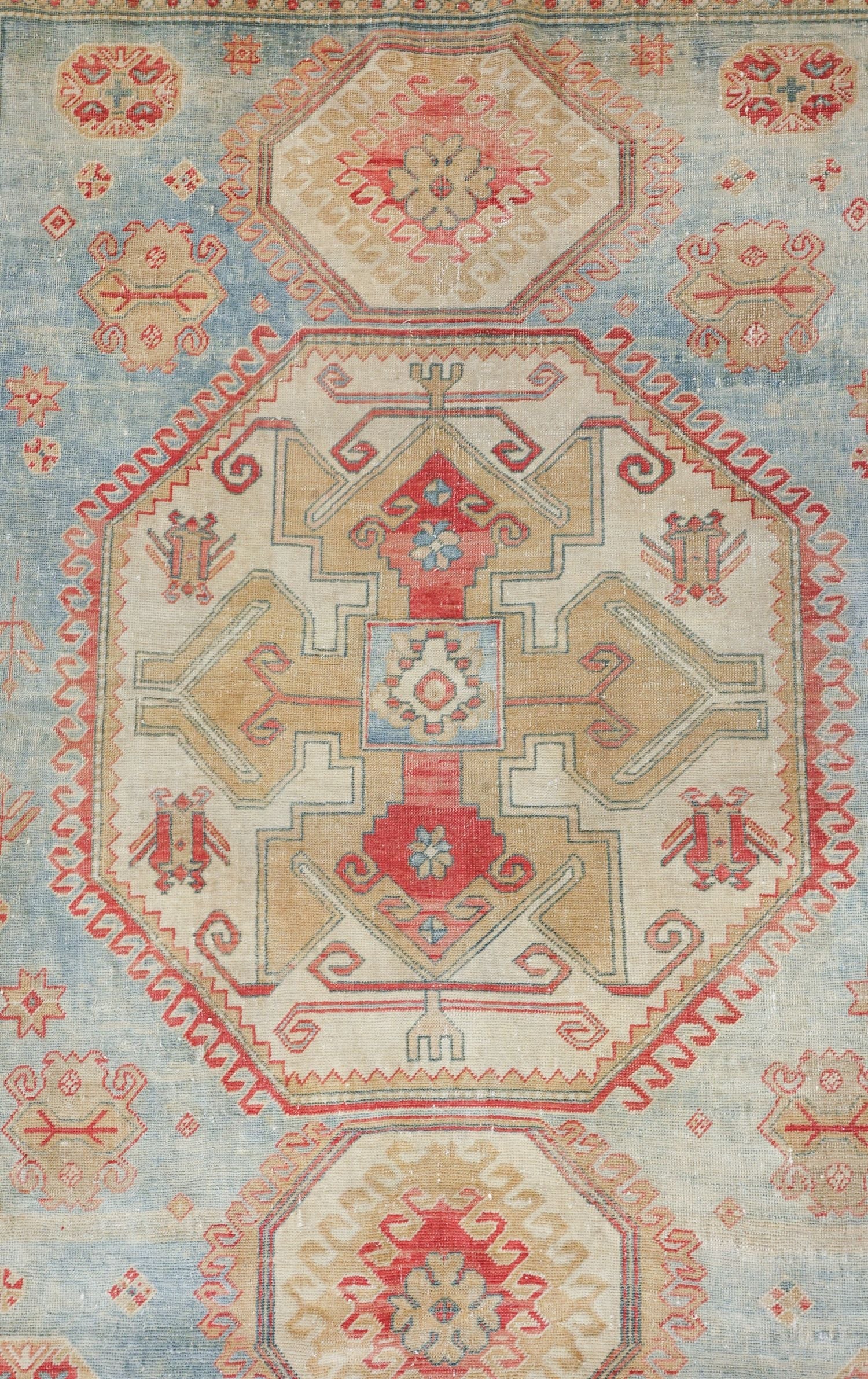 Vintage Kazak Handwoven Tribal Rug, J73838