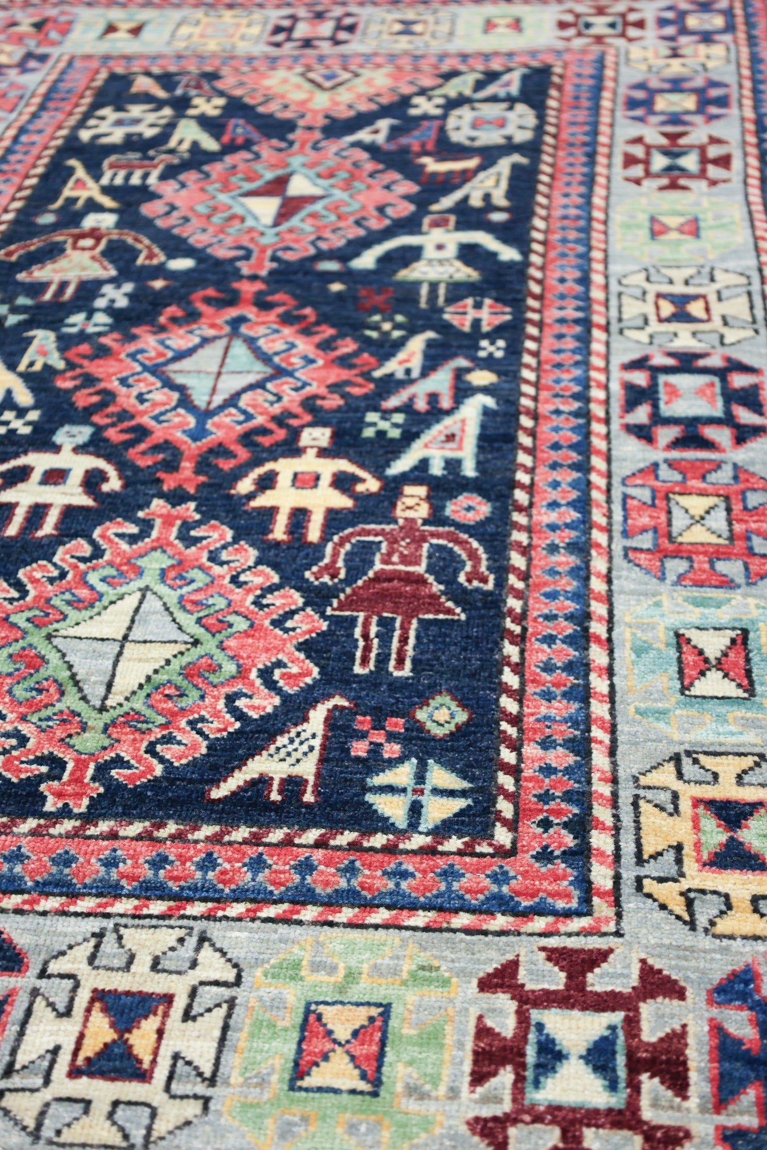 Kazak Handwoven Tribal Rug, J74739