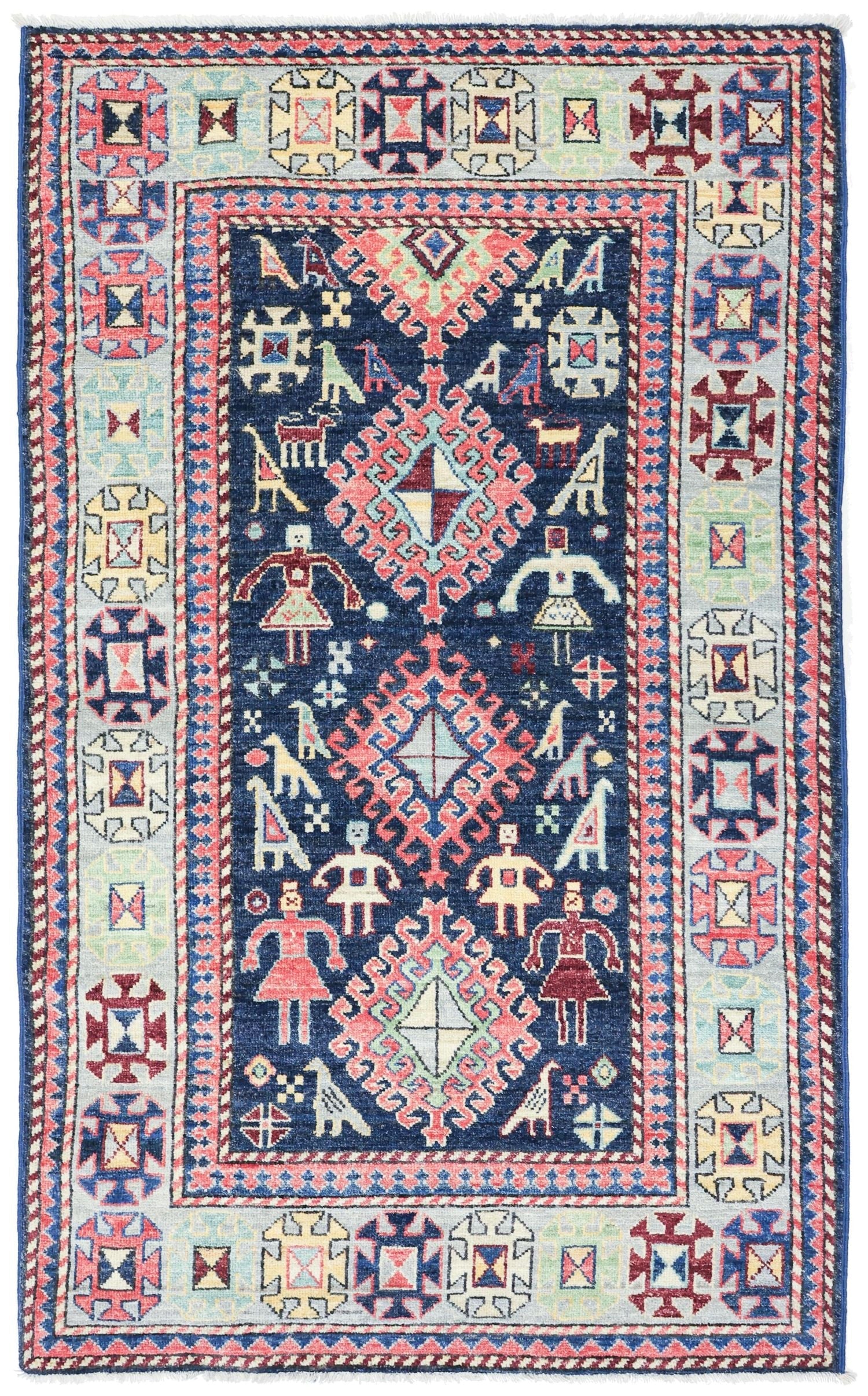 Kazak Handwoven Tribal Rug